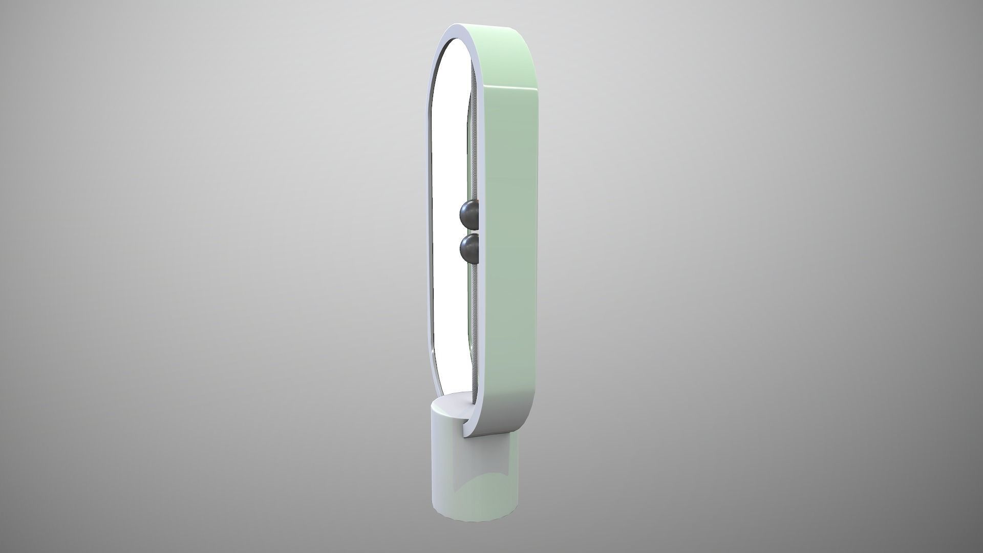 Futuristic Magnetic Lamp Low-poly 3D model_2