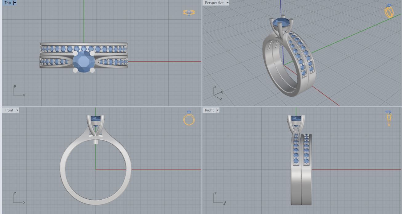 Women Ring 34 3D print model_6