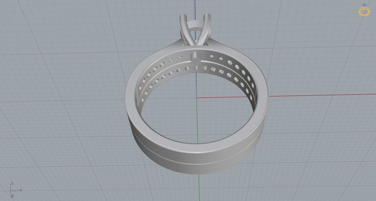 Women Ring 34 3D print model_10