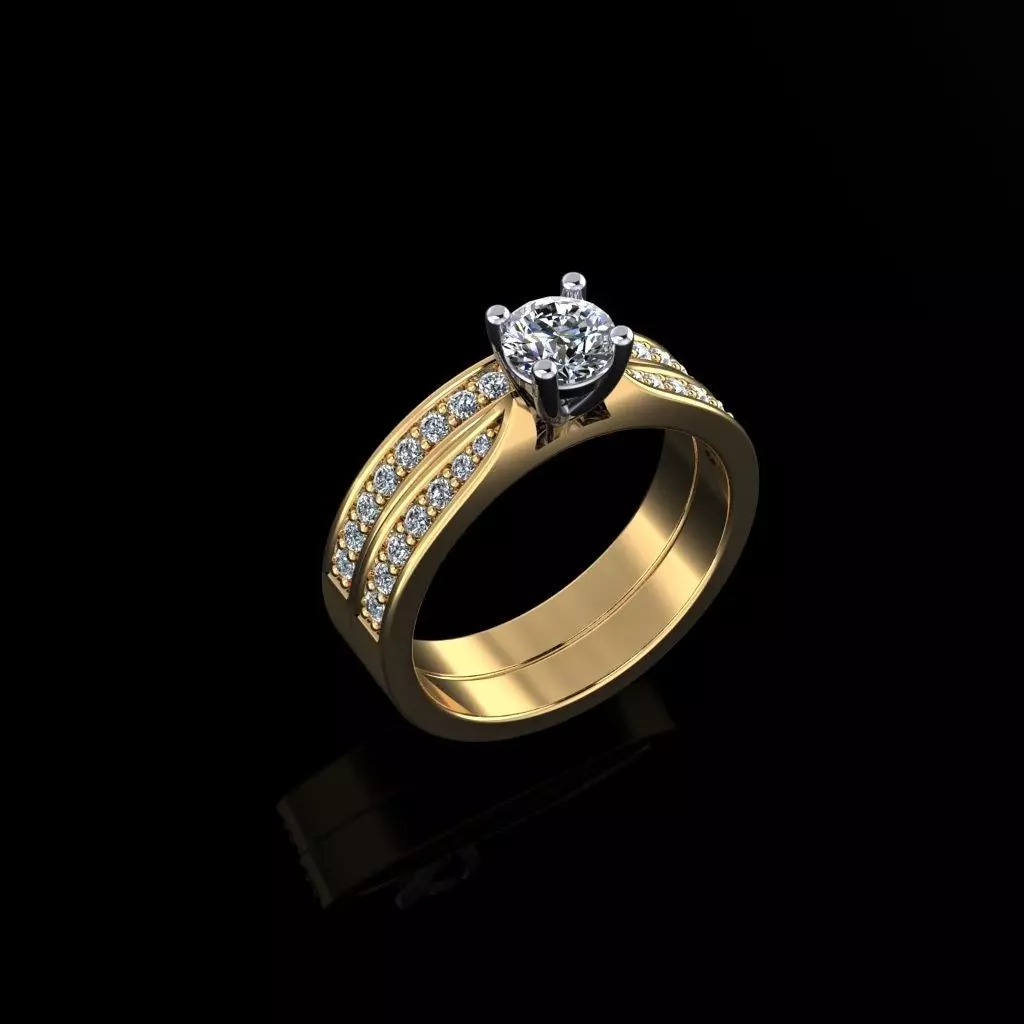 Women Ring 34 3D print model_0