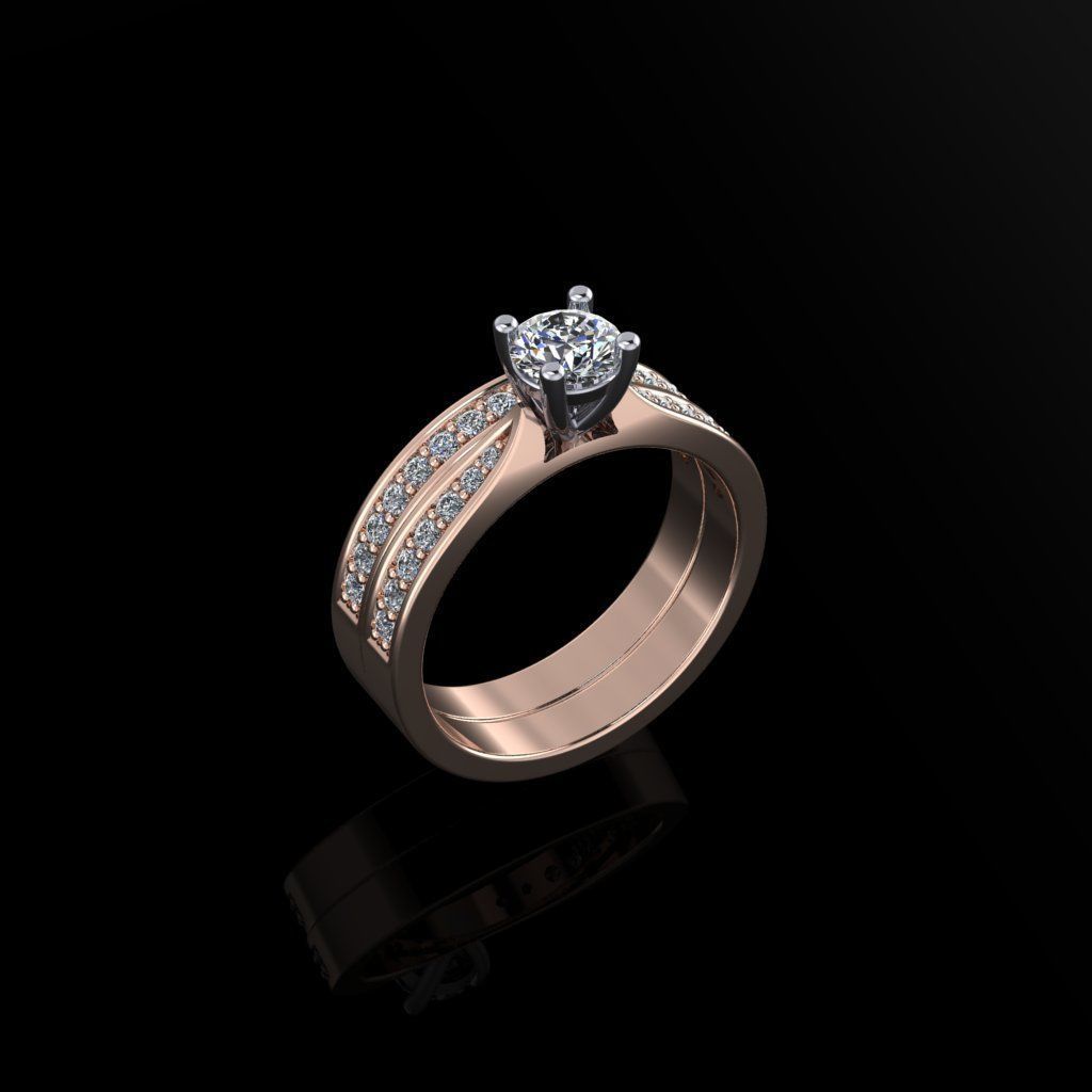 Women Ring 34 3D print model_3