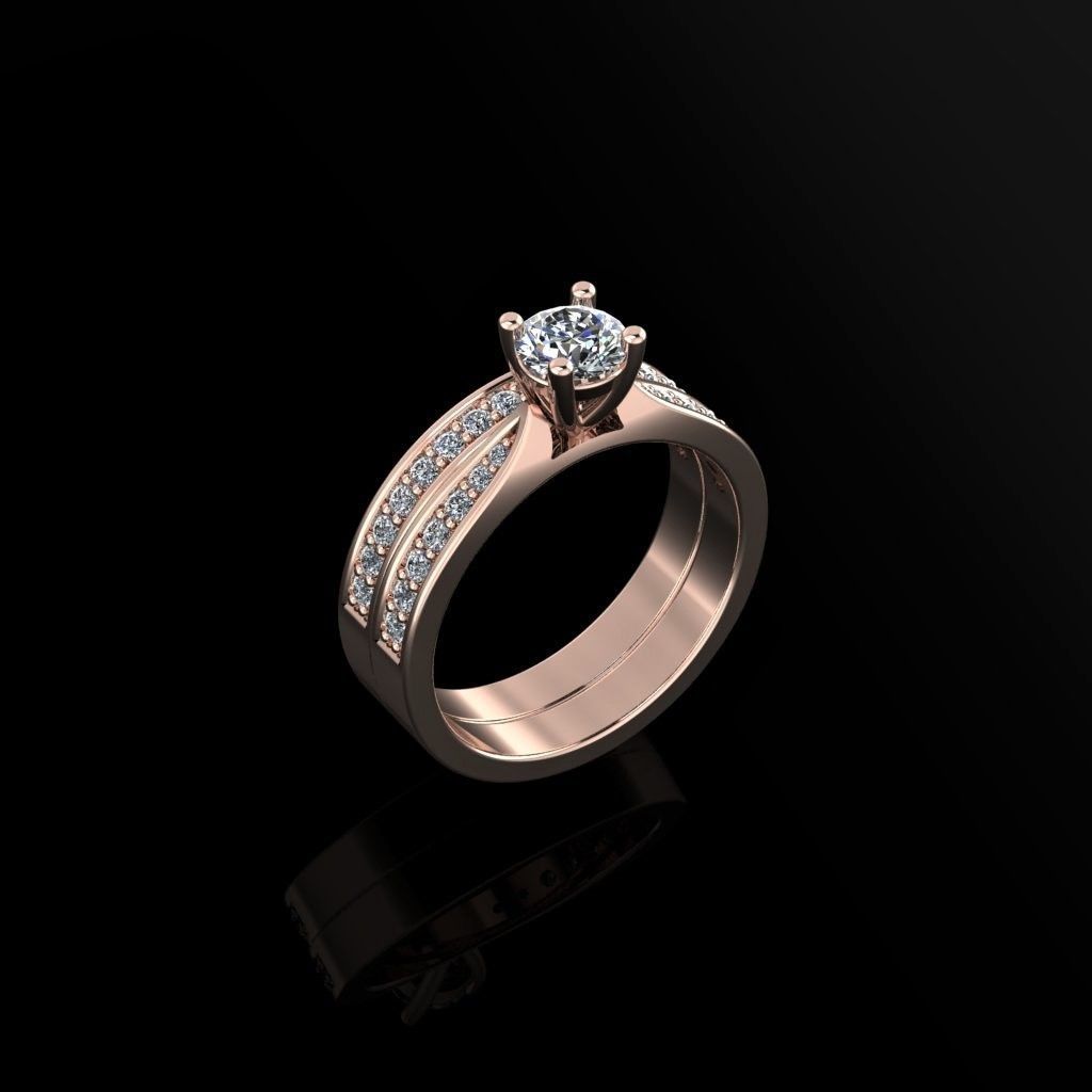 Women Ring 34 3D print model_1
