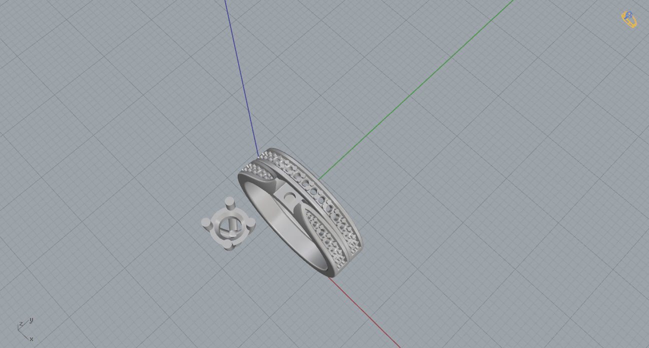 Women Ring 34 3D print model_11