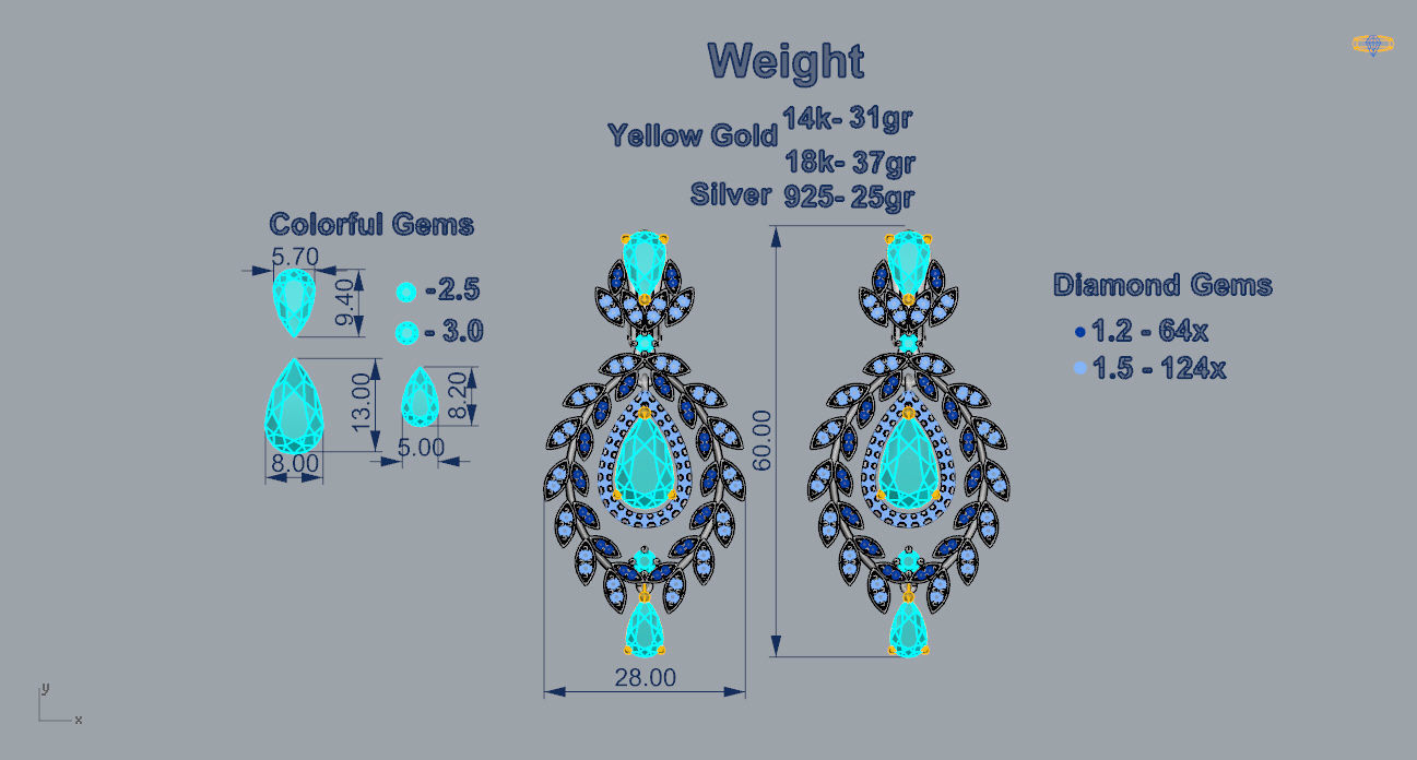 Earrings 13 3D print model_5