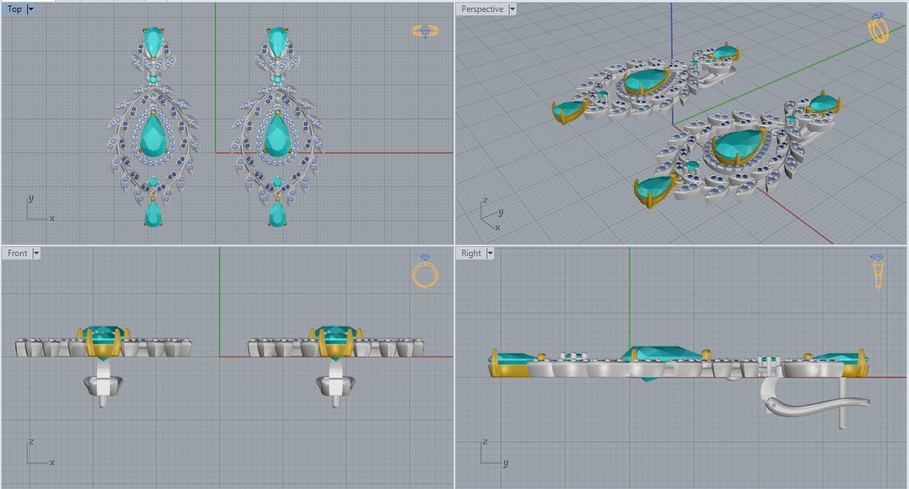 Earrings 13 3D print model_7