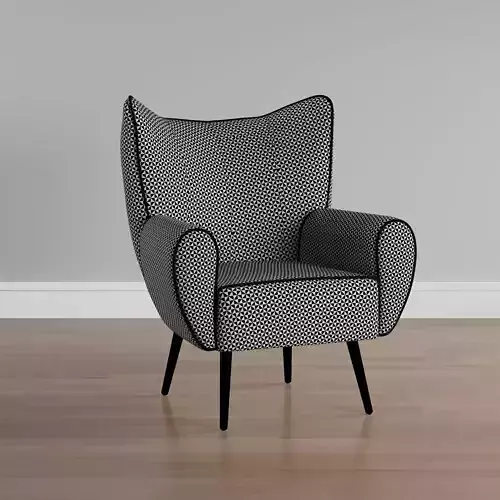 White and black armchair