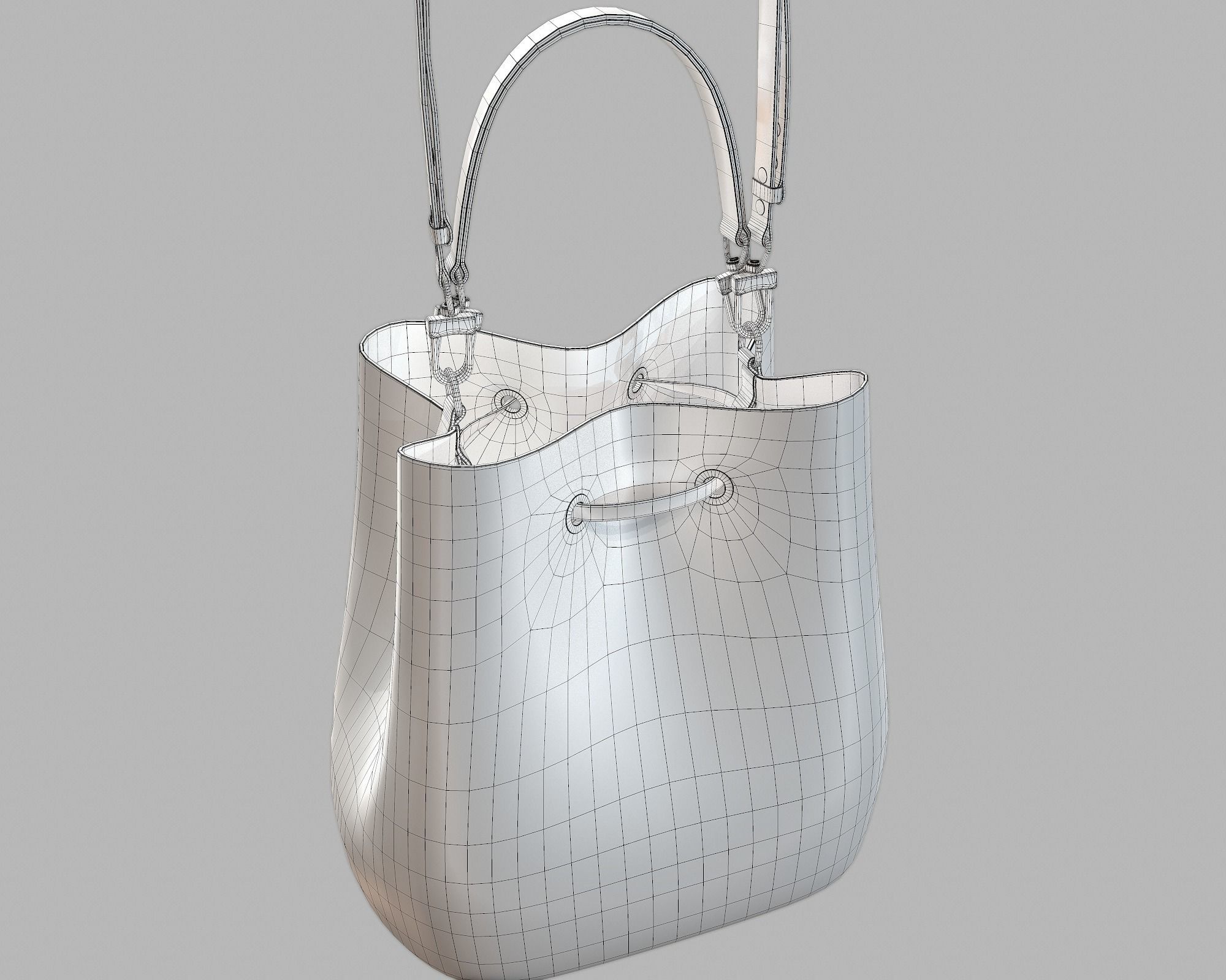 Louis Vuitton Neonoe MM Crafty Leather Bag  Low-poly 3D model_12