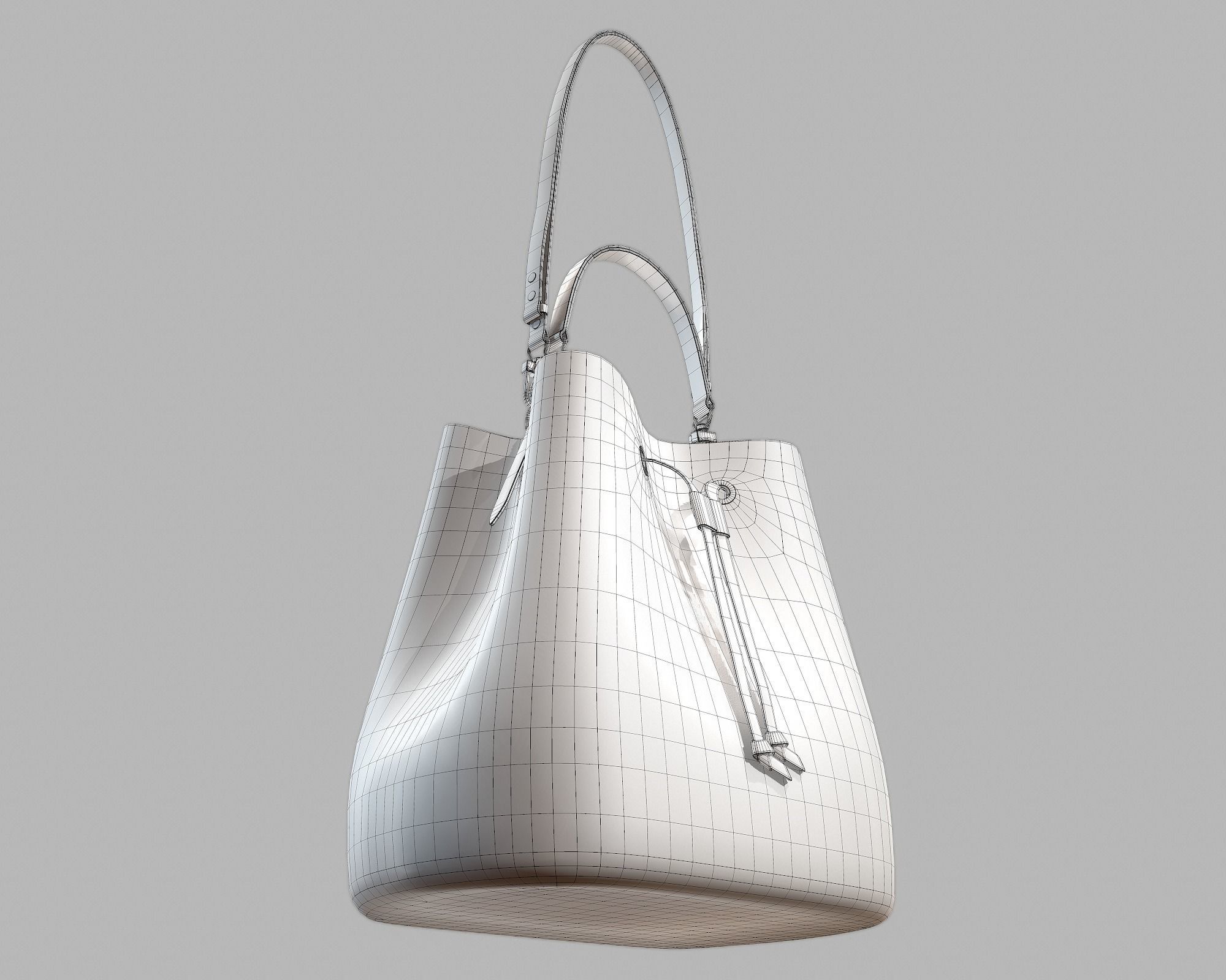 Louis Vuitton Neonoe MM Crafty Leather Bag  Low-poly 3D model_9