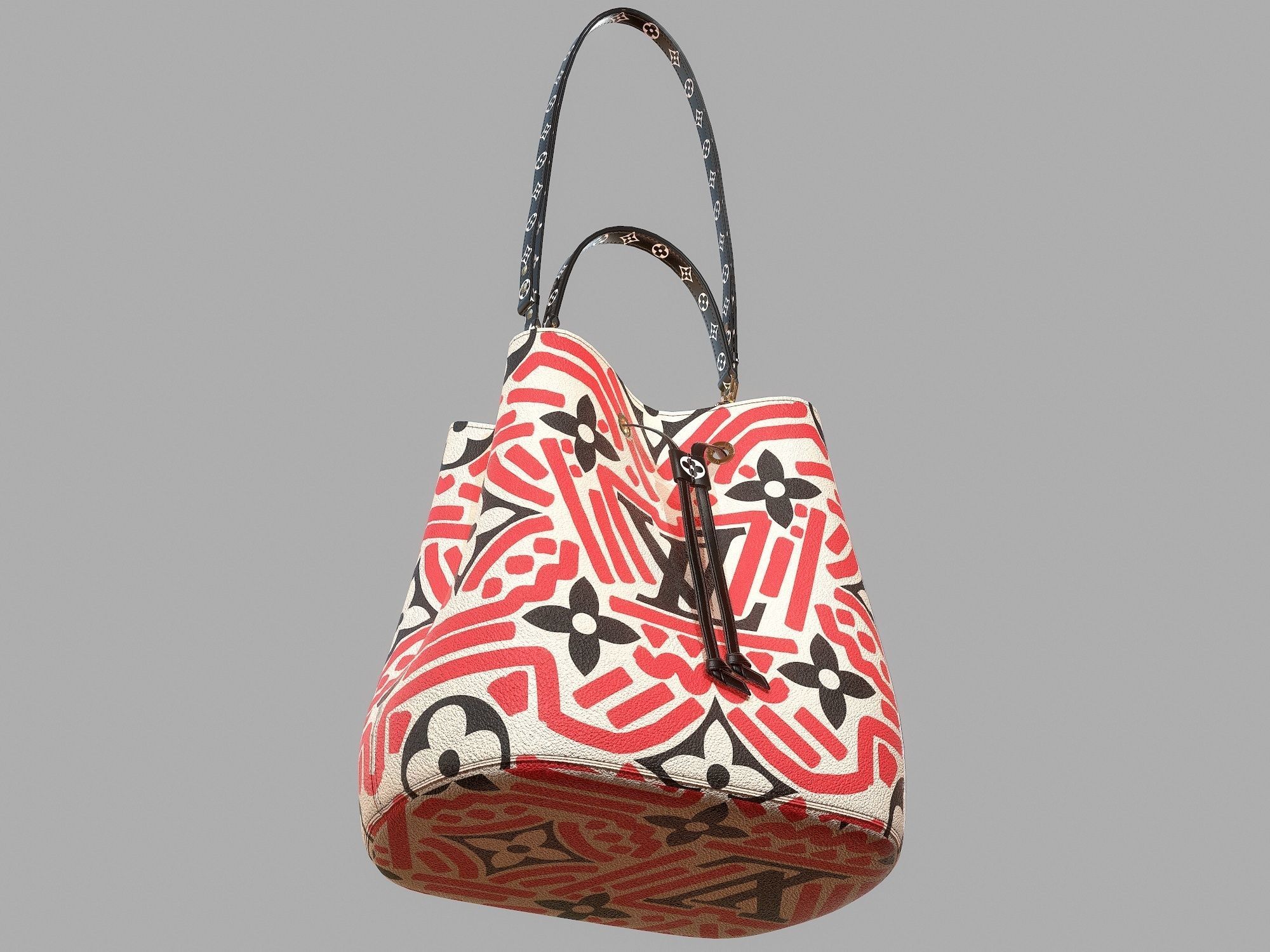 Louis Vuitton Neonoe MM Crafty Leather Bag  Low-poly 3D model_8