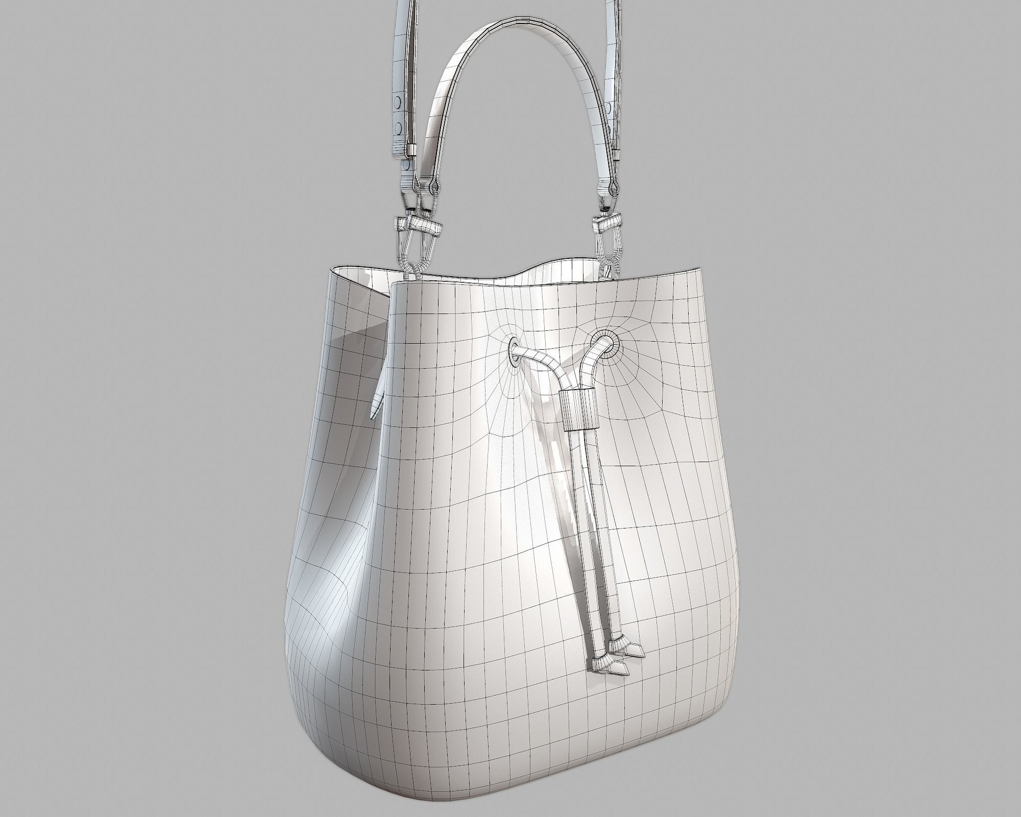 Louis Vuitton Neonoe MM Crafty Leather Bag  Low-poly 3D model_10