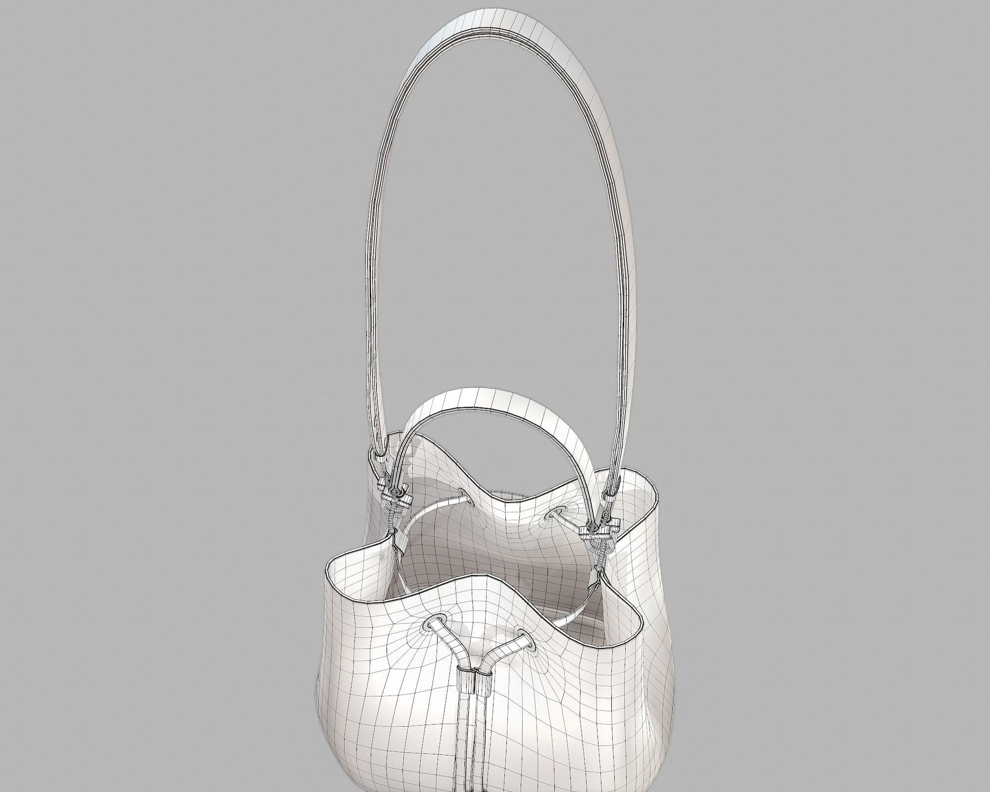 Louis Vuitton Neonoe MM Crafty Leather Bag  Low-poly 3D model_13