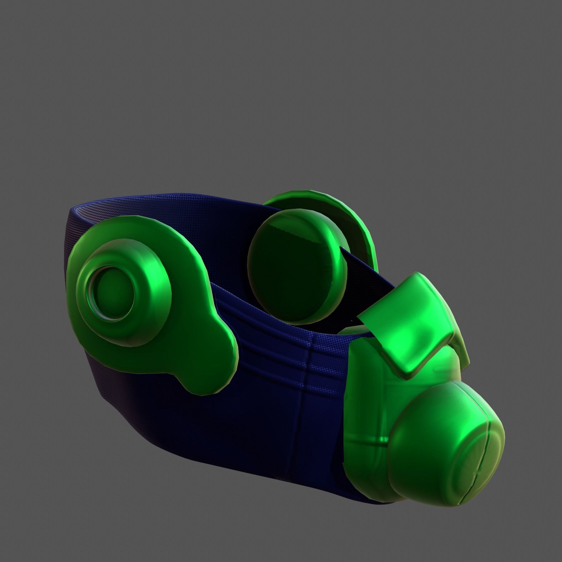 Gas mask helmet 3d model scifi Low-poly Low-poly 3D model_7