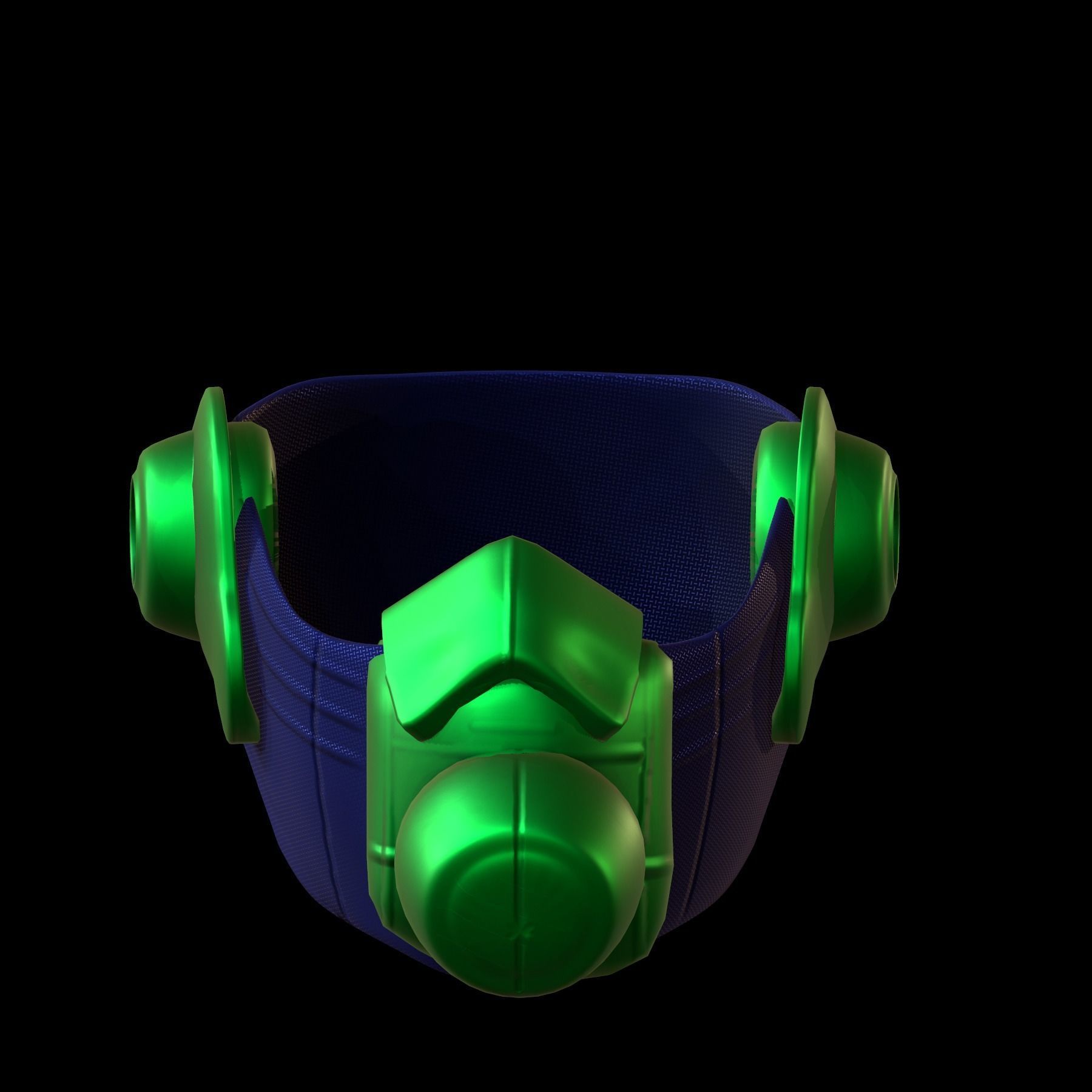Gas mask helmet 3d model scifi Low-poly Low-poly 3D model_2