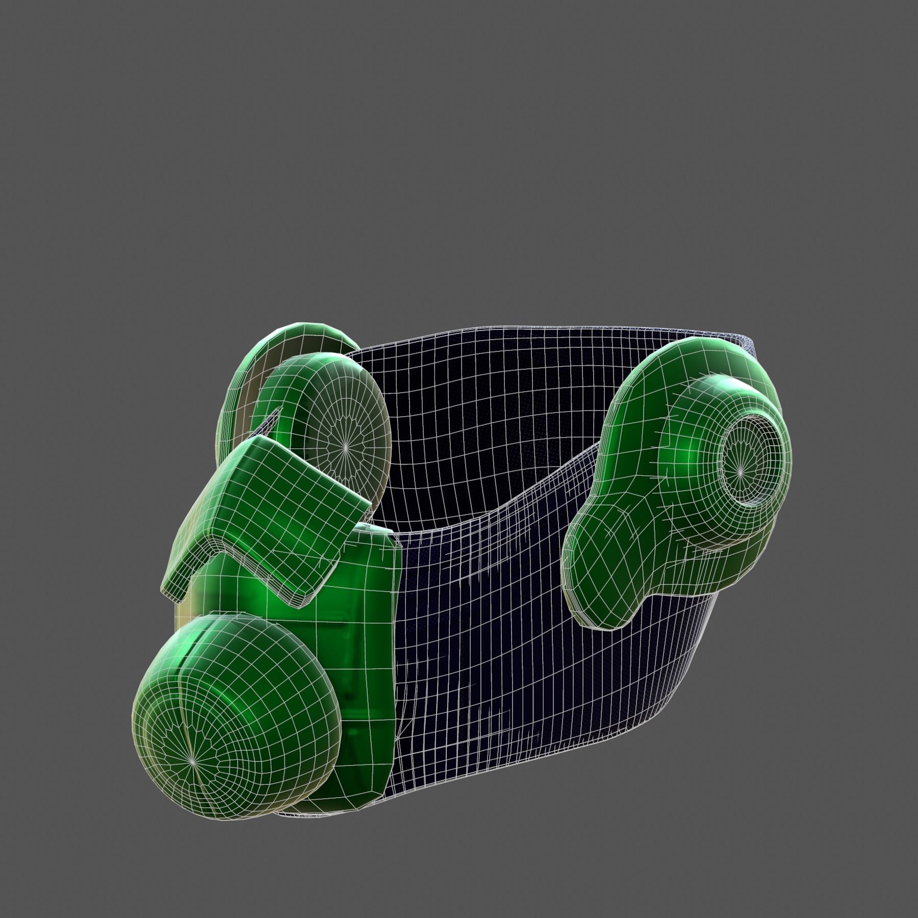 Gas mask helmet 3d model scifi Low-poly Low-poly 3D model_5