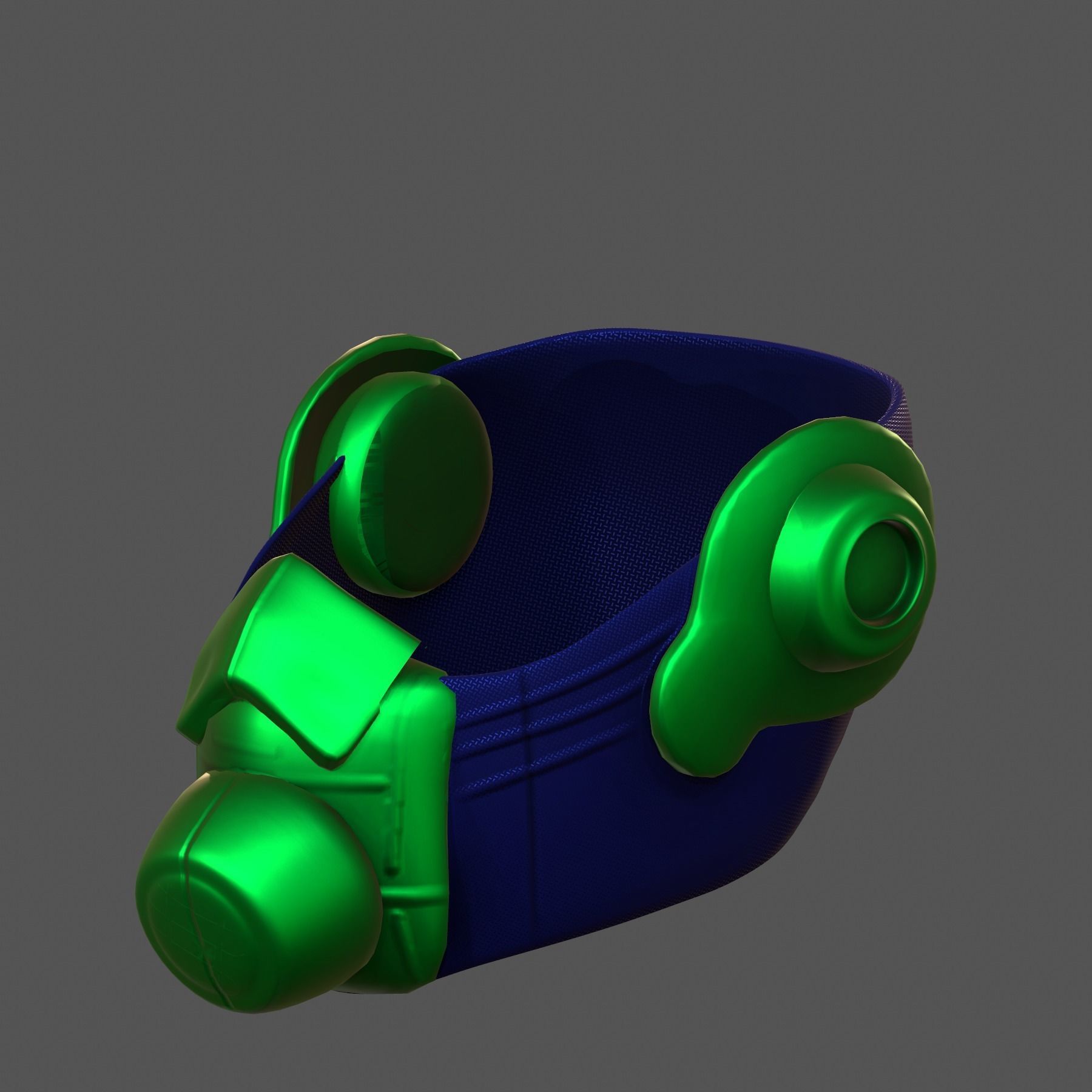 Gas mask helmet 3d model scifi Low-poly Low-poly 3D model_4