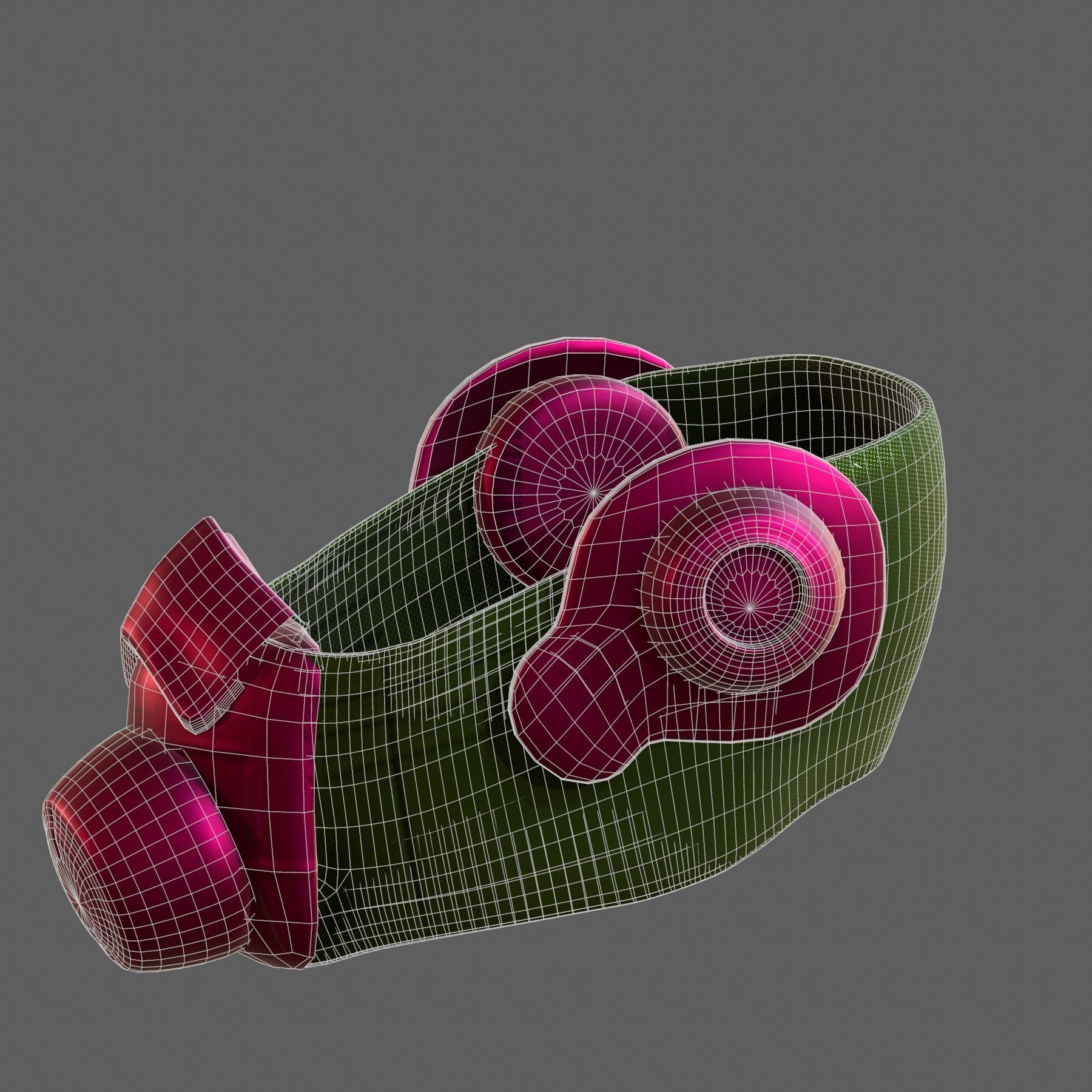 Gas mask helmet 3d model scifi Low-poly Low-poly 3D model_7