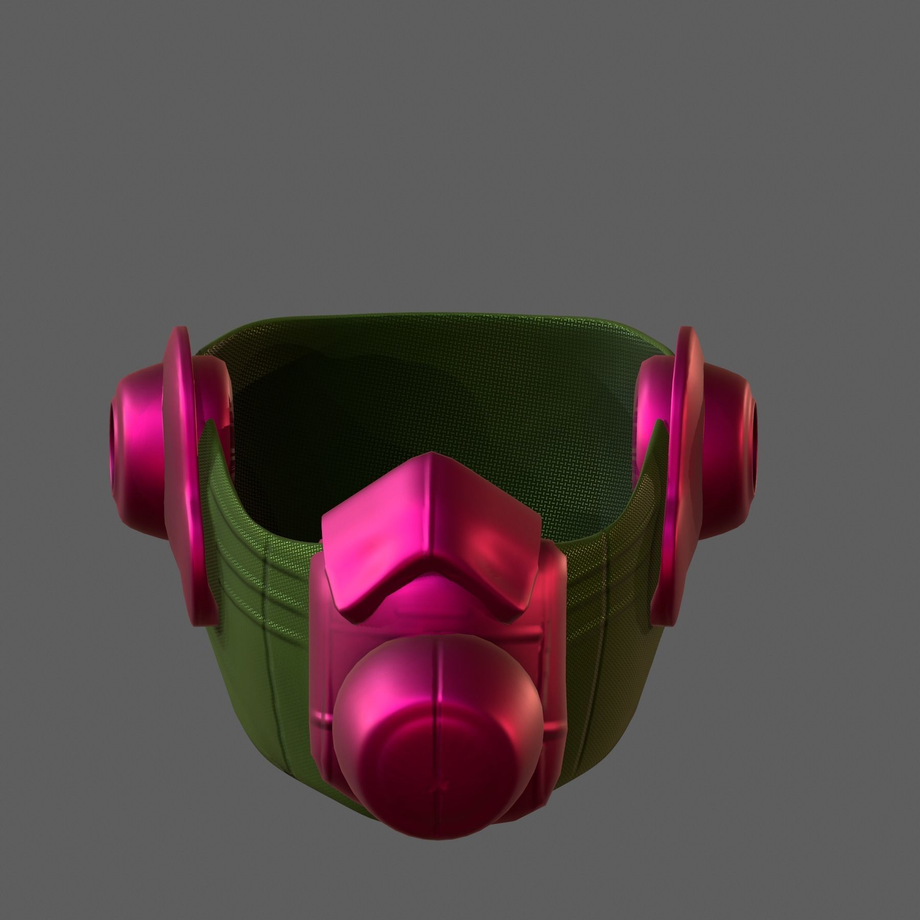 Gas mask helmet 3d model scifi Low-poly Low-poly 3D model_2