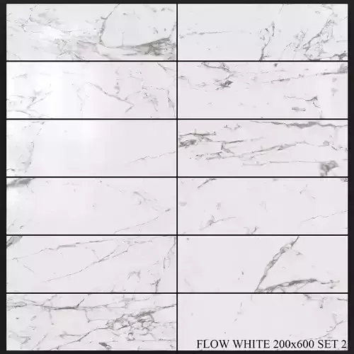 Yurtbay Seramik Flow White 200x600 Set 2 3D model