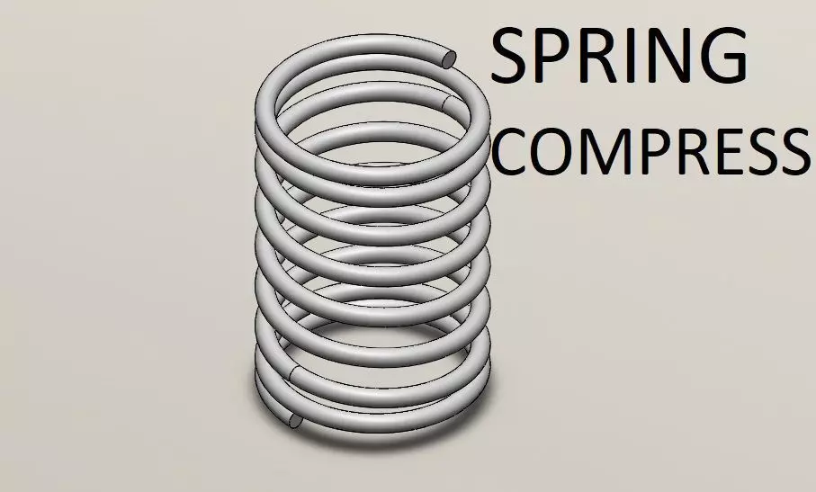 Spring default and compress IGS Free 3D print model