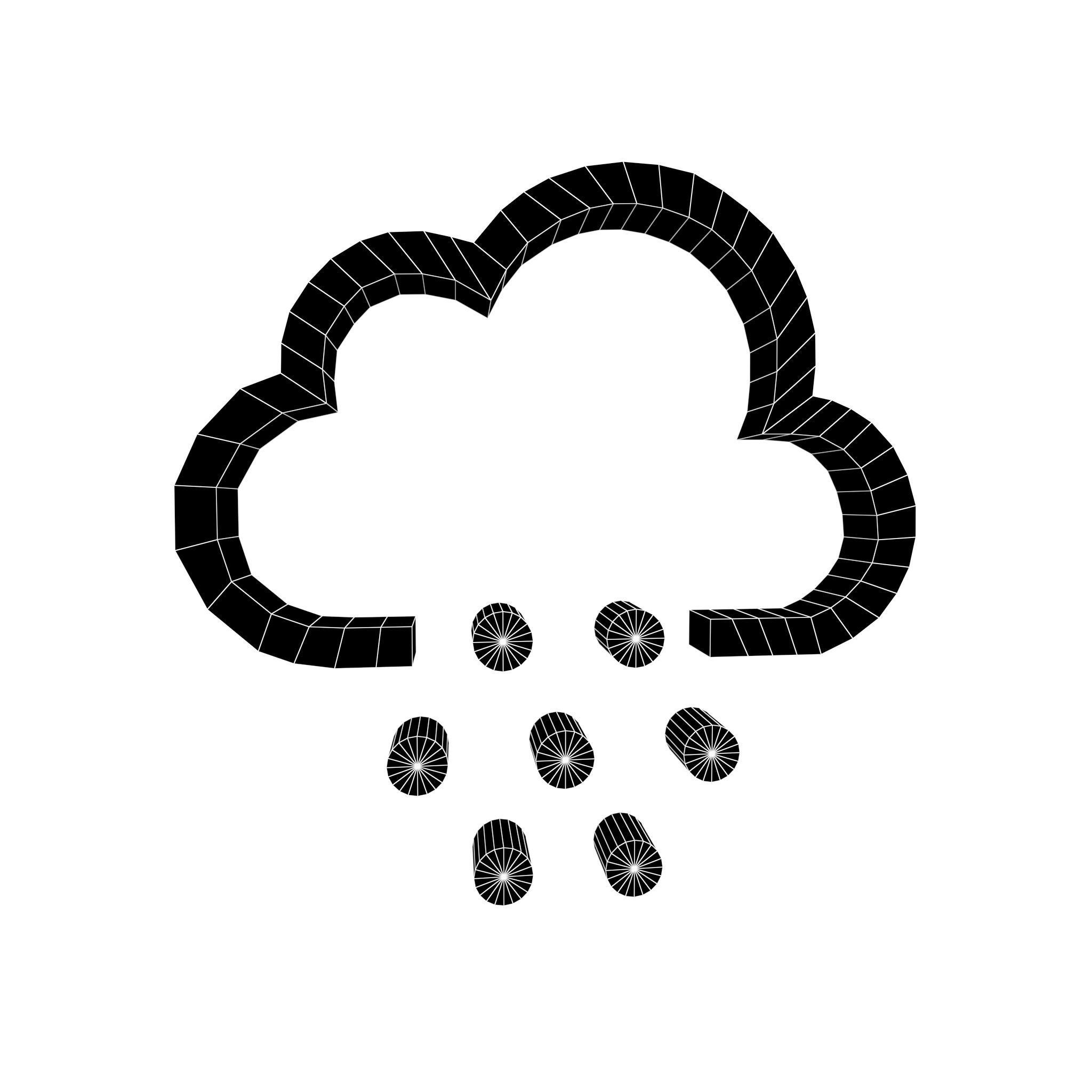 Weather Symbol v11 001 Low-poly 3D model_5