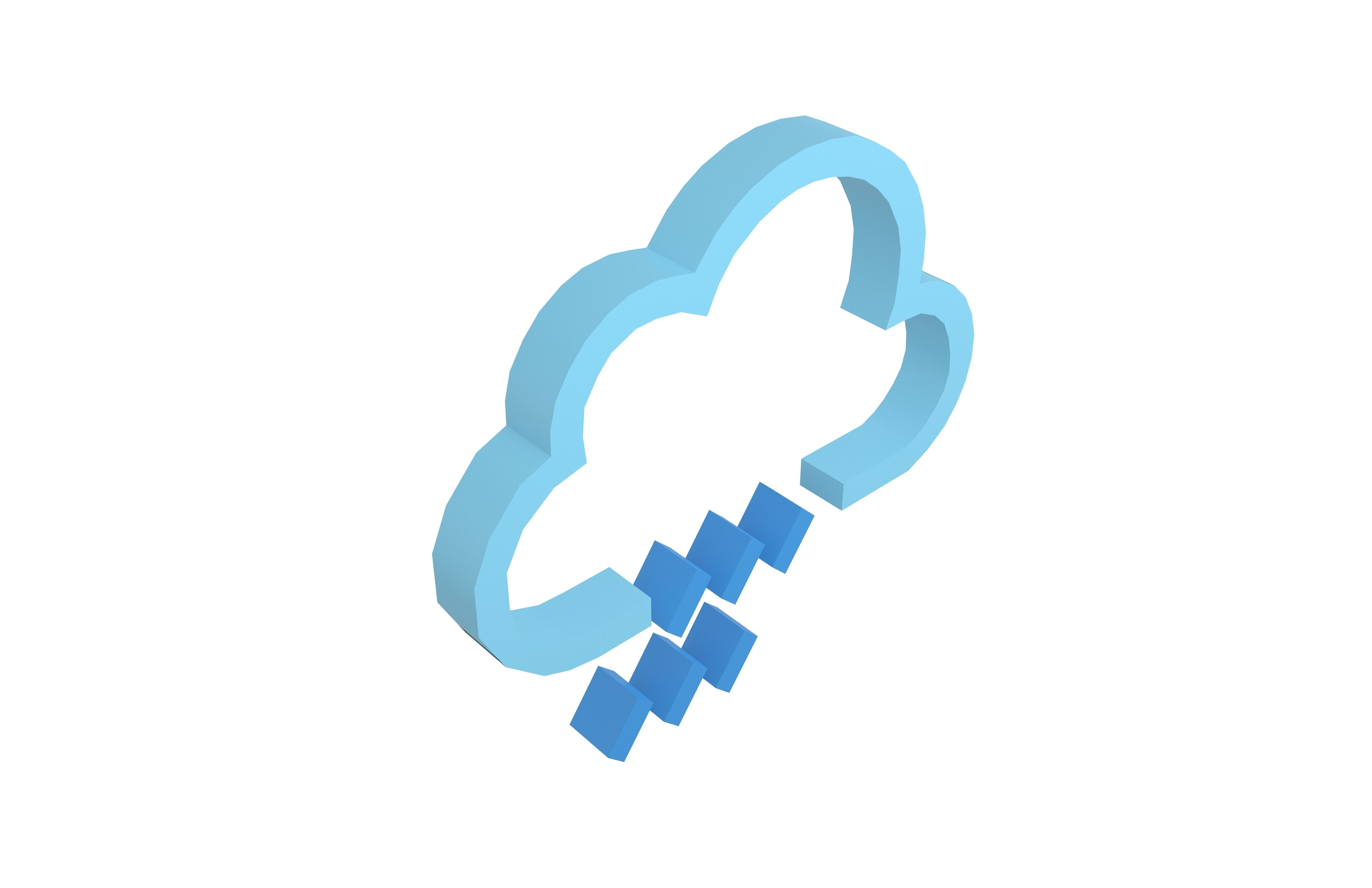 Weather Symbol v11 004 Low-poly 3D model_3