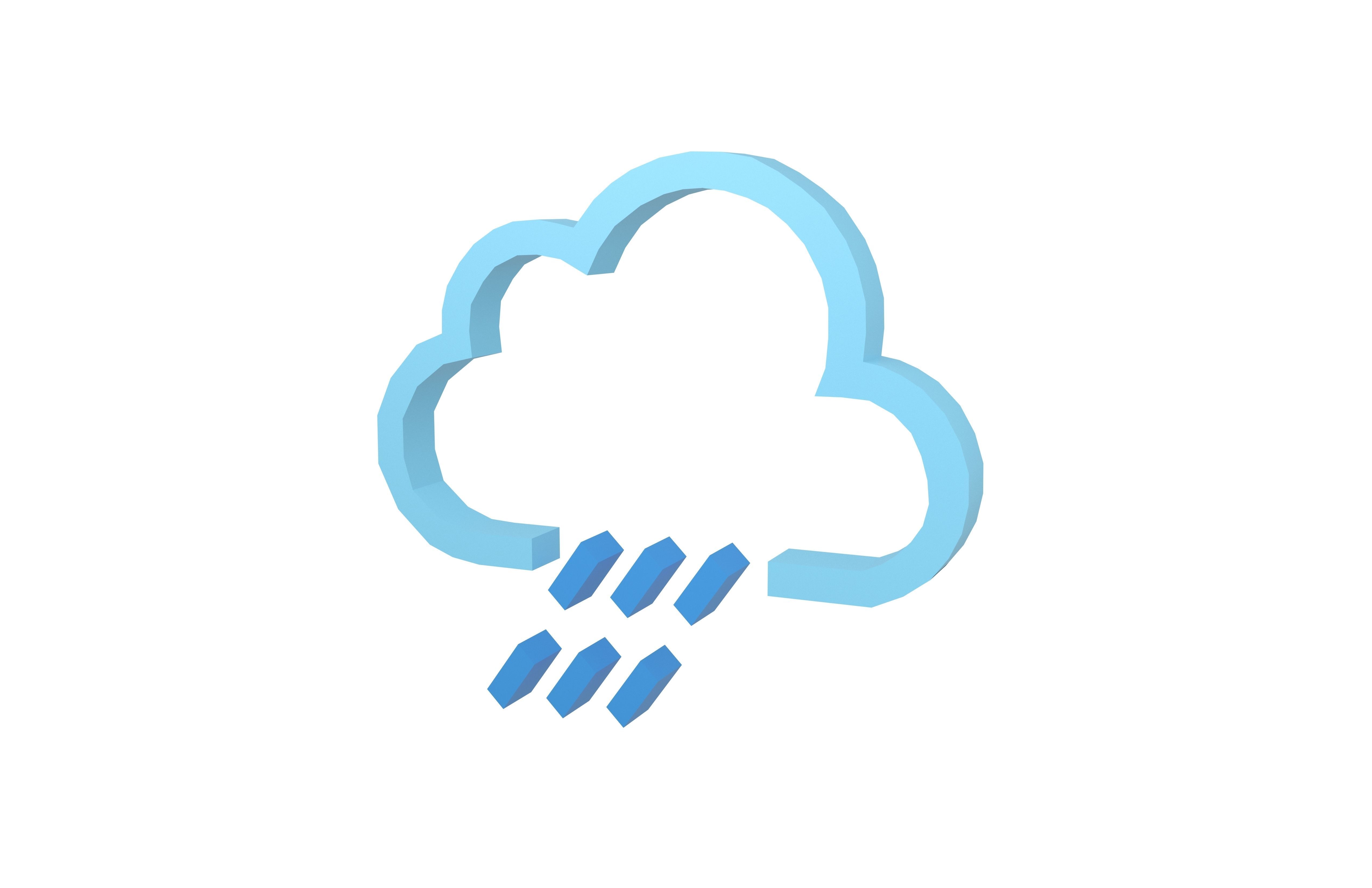 Weather Symbol v11 004 Low-poly 3D model_2