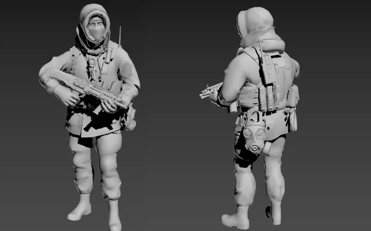 Russia Soldier ArcticSpetsnaz 3D print model_0