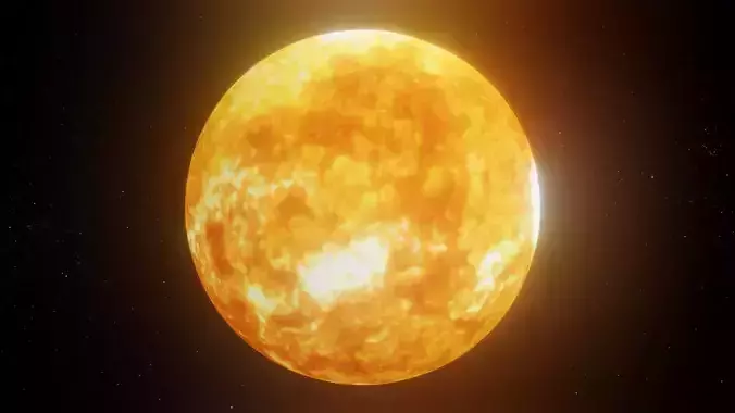 Photorealistic Sun 8k Textures 3D Model Low-poly 3D model