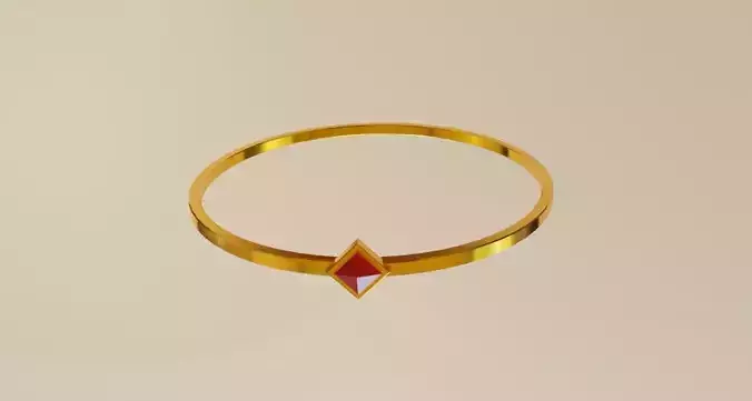 Gold Ring Ruby Diamond and Box 09 - Anel rubi