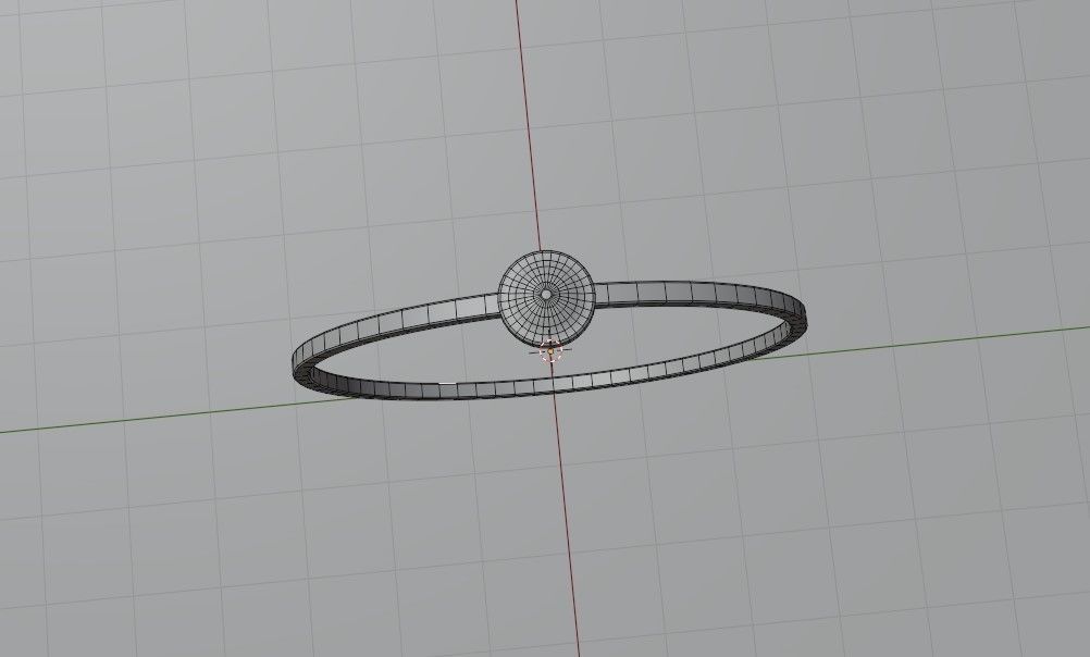 Gold Ring Single Sphere Ruby stone and Box 10 - Anel 3D model_17