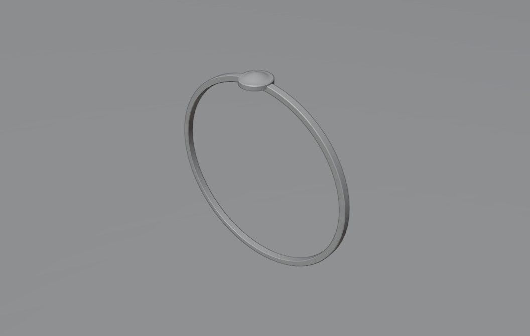 Gold Ring Single Sphere Ruby stone and Box 10 - Anel 3D model_14