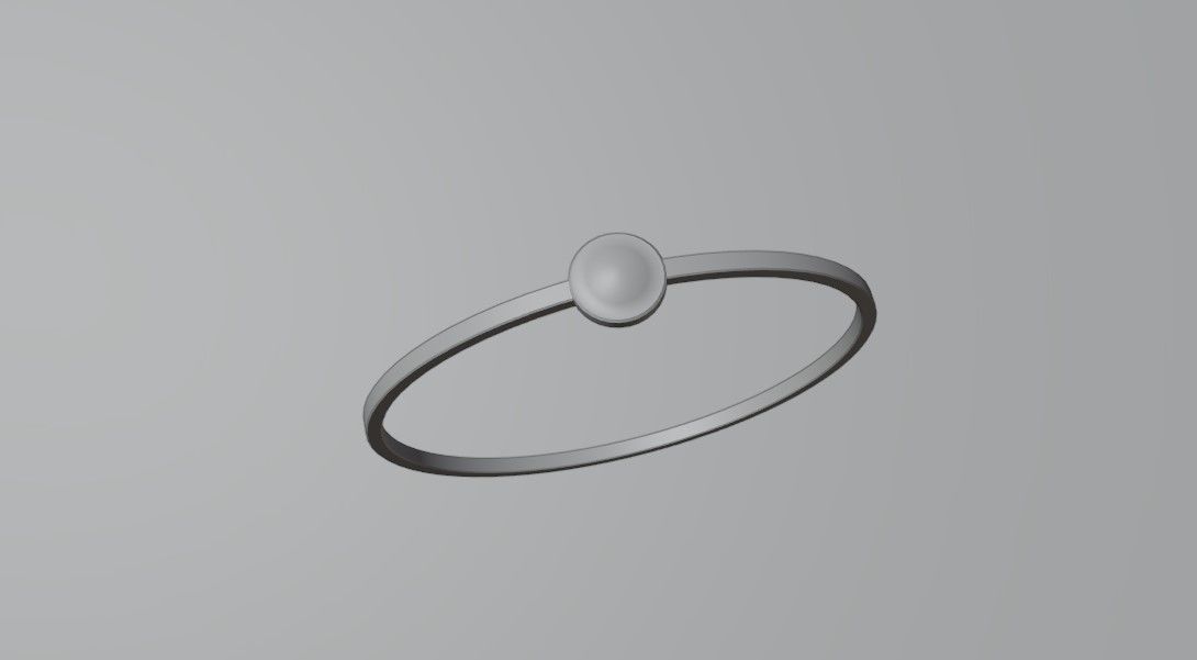 Gold Ring Single Sphere Ruby stone and Box 10 - Anel 3D model_15