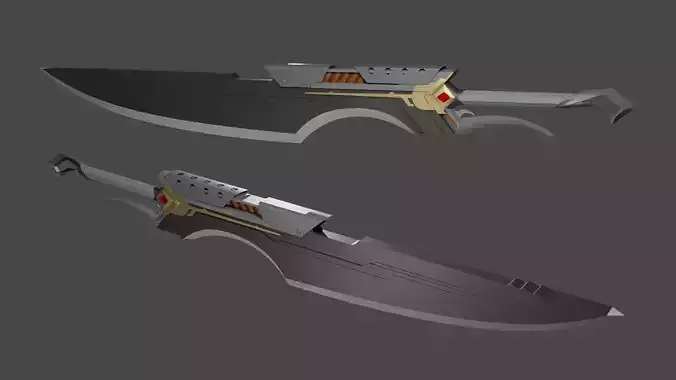 Samira  sword  League of Legends cosplay  3d print 3D print model