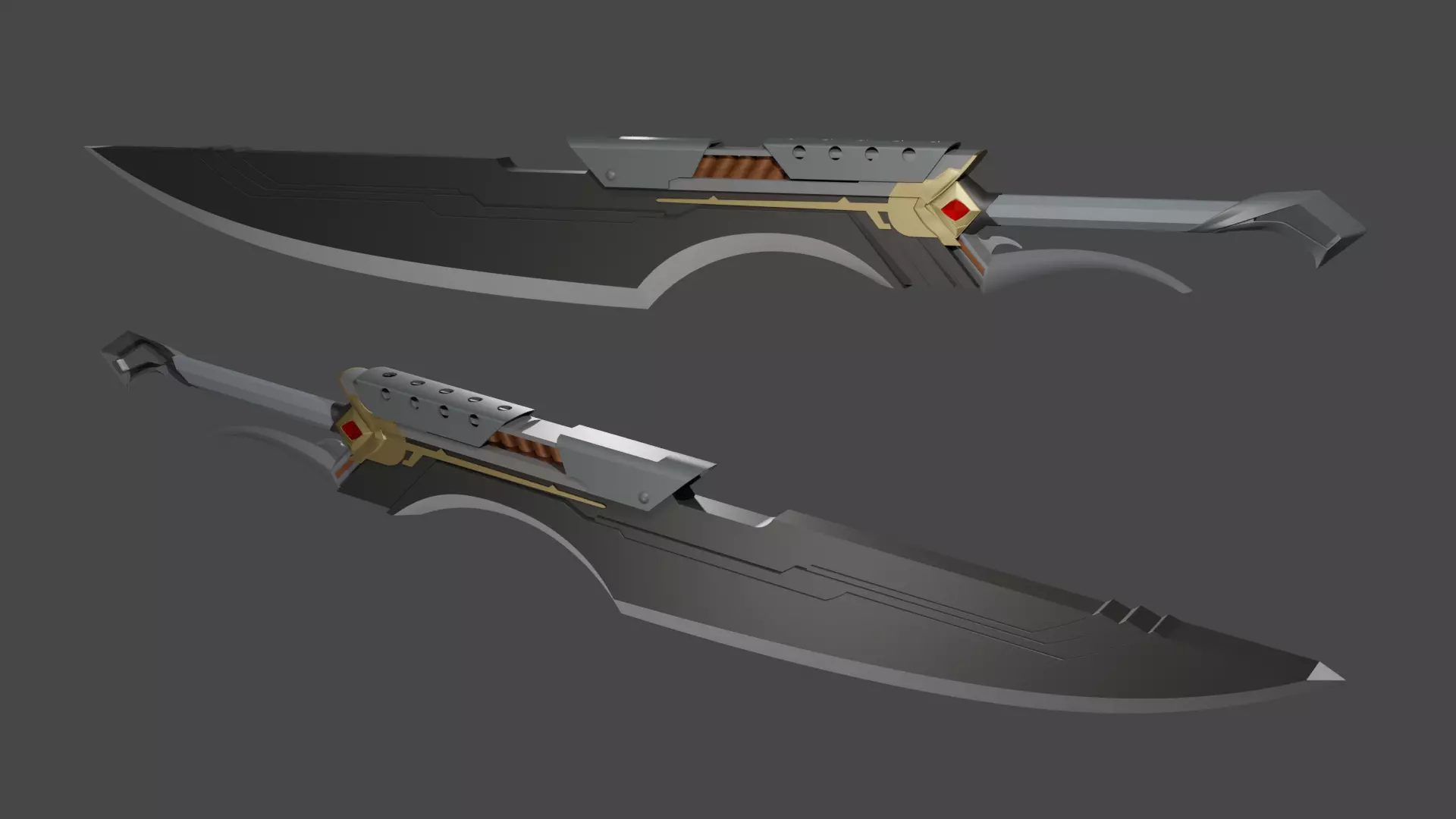 Samira  sword  League of Legends cosplay  3d print 3D print model_0