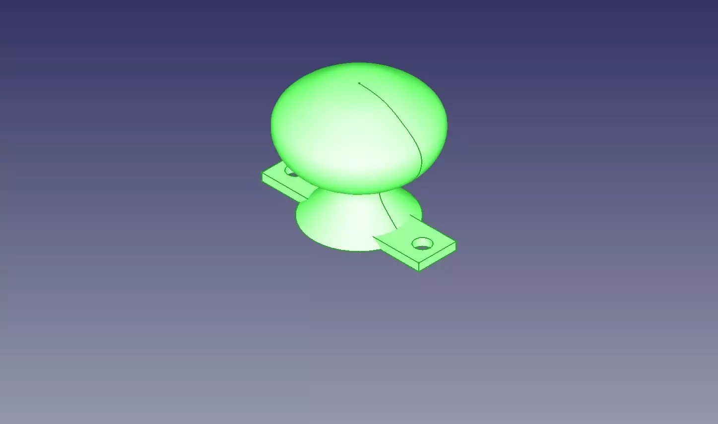 3d printable door knob with holes for bolts 3D print model
