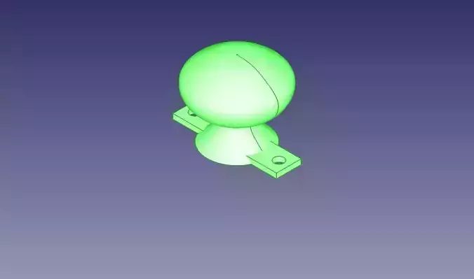 3d printable door knob with holes for bolts
