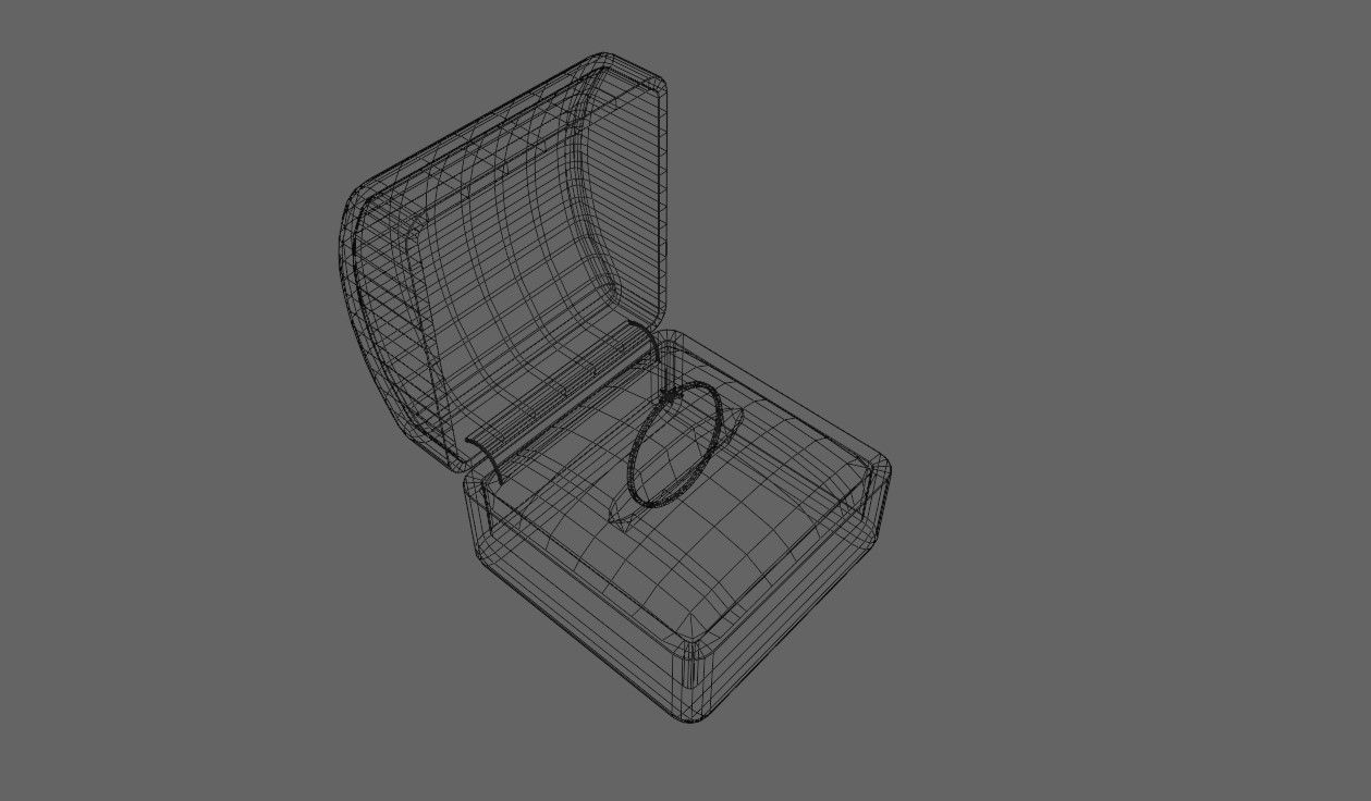 Star Gold Ring Ruby and box 11 - Anel estrela 3D model_19