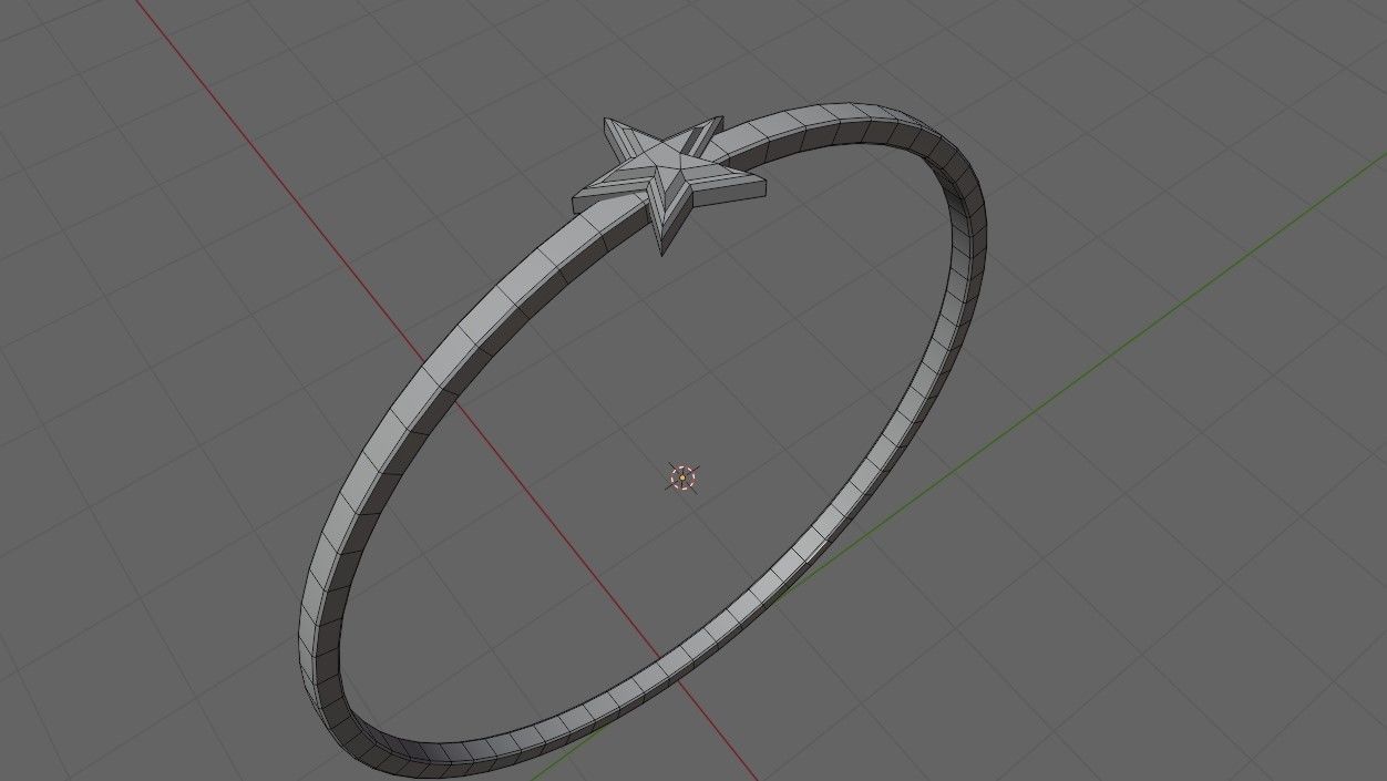 Star Gold Ring Ruby and box 11 - Anel estrela 3D model_15