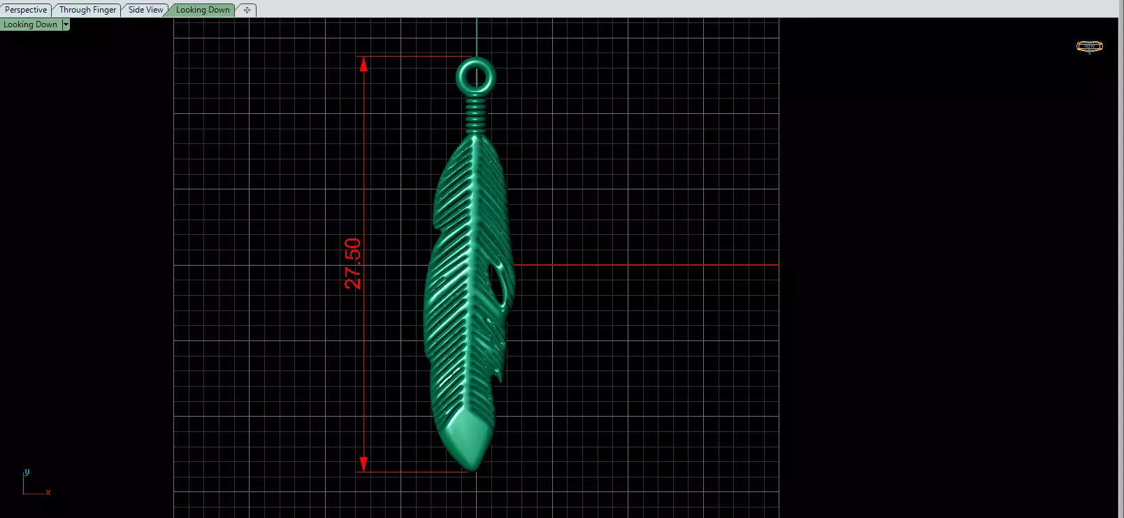 Bird feather  3D print model_0