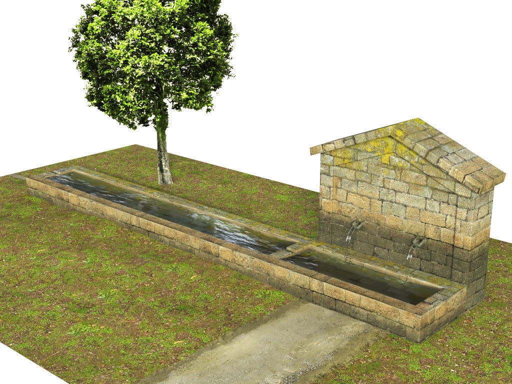 Fountain 3D model_2