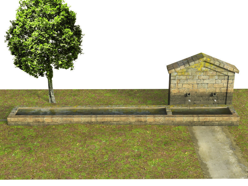 Fountain 3D model_1