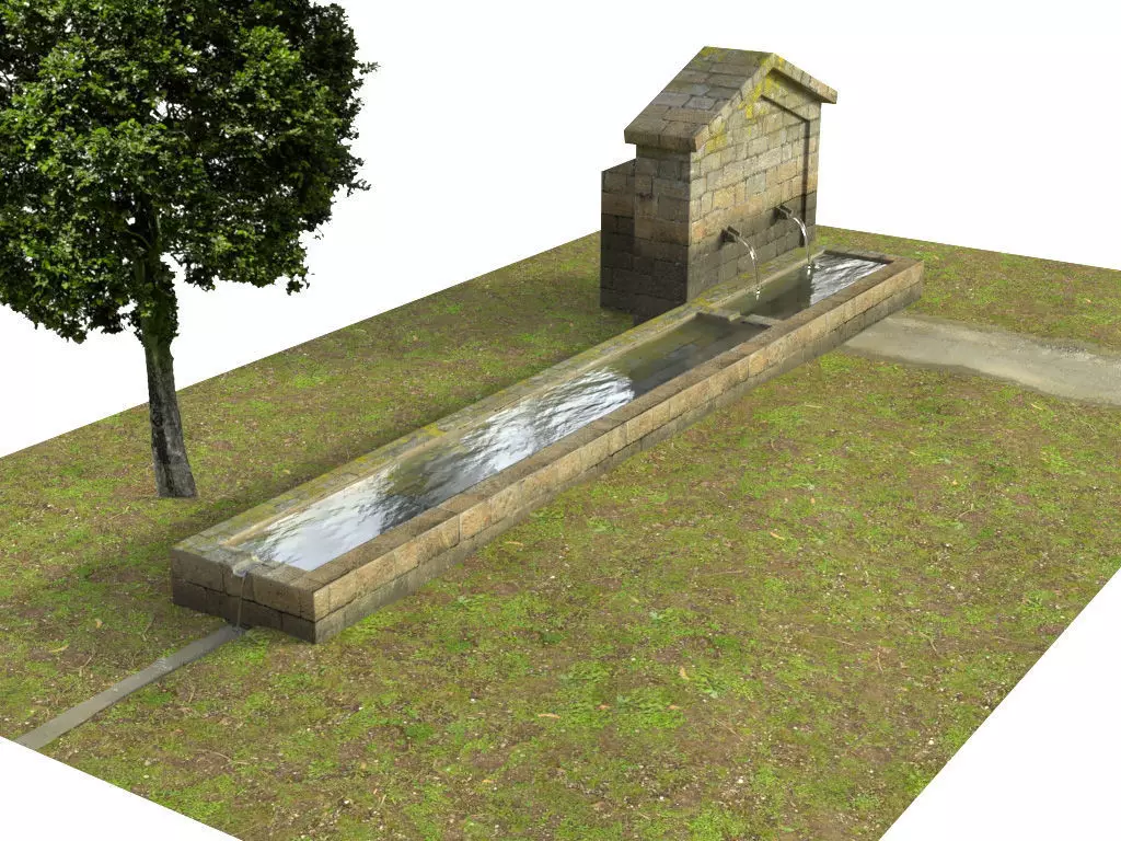 Fountain 3D model_0