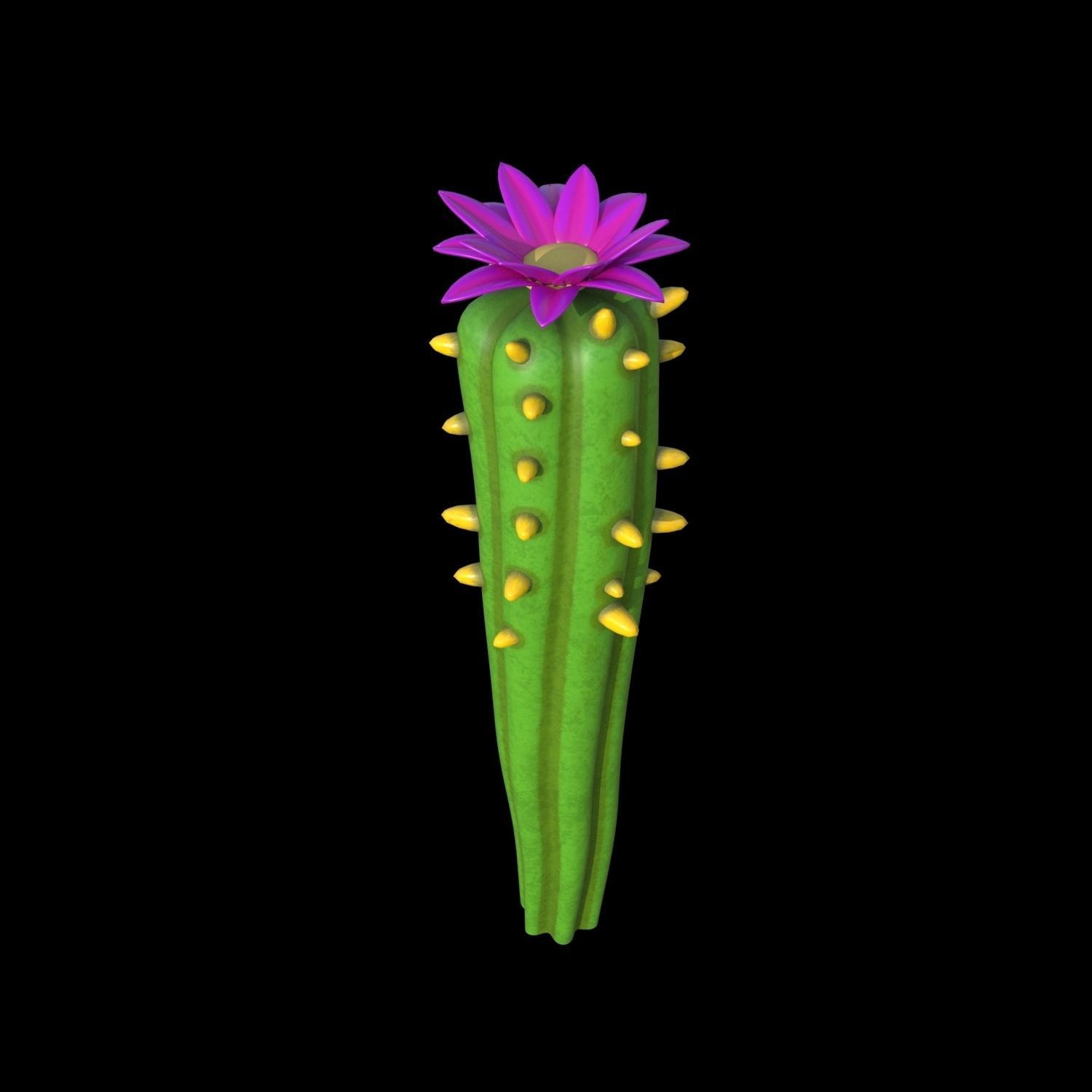 Cartoon cactuses asset 3D model_24