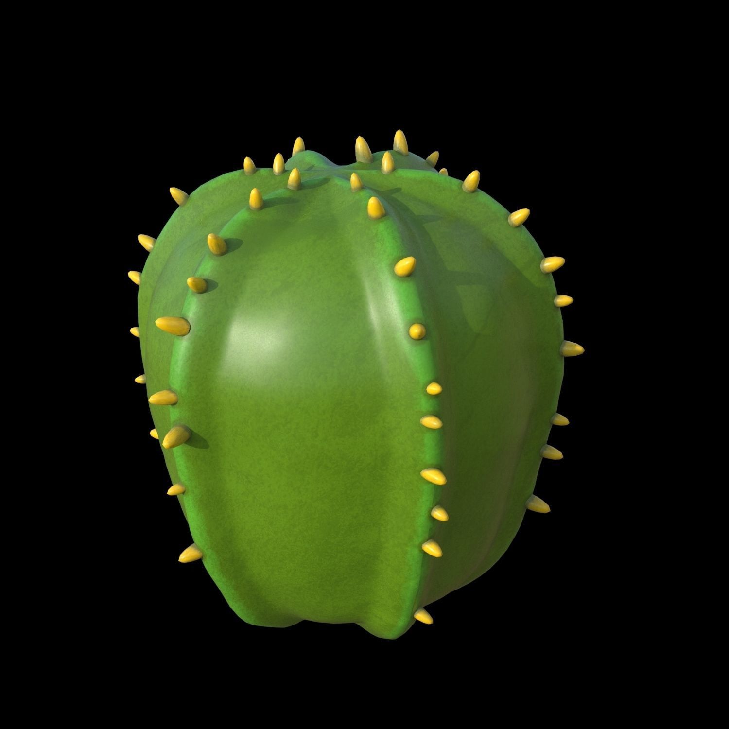 Cartoon cactuses asset 3D model_9