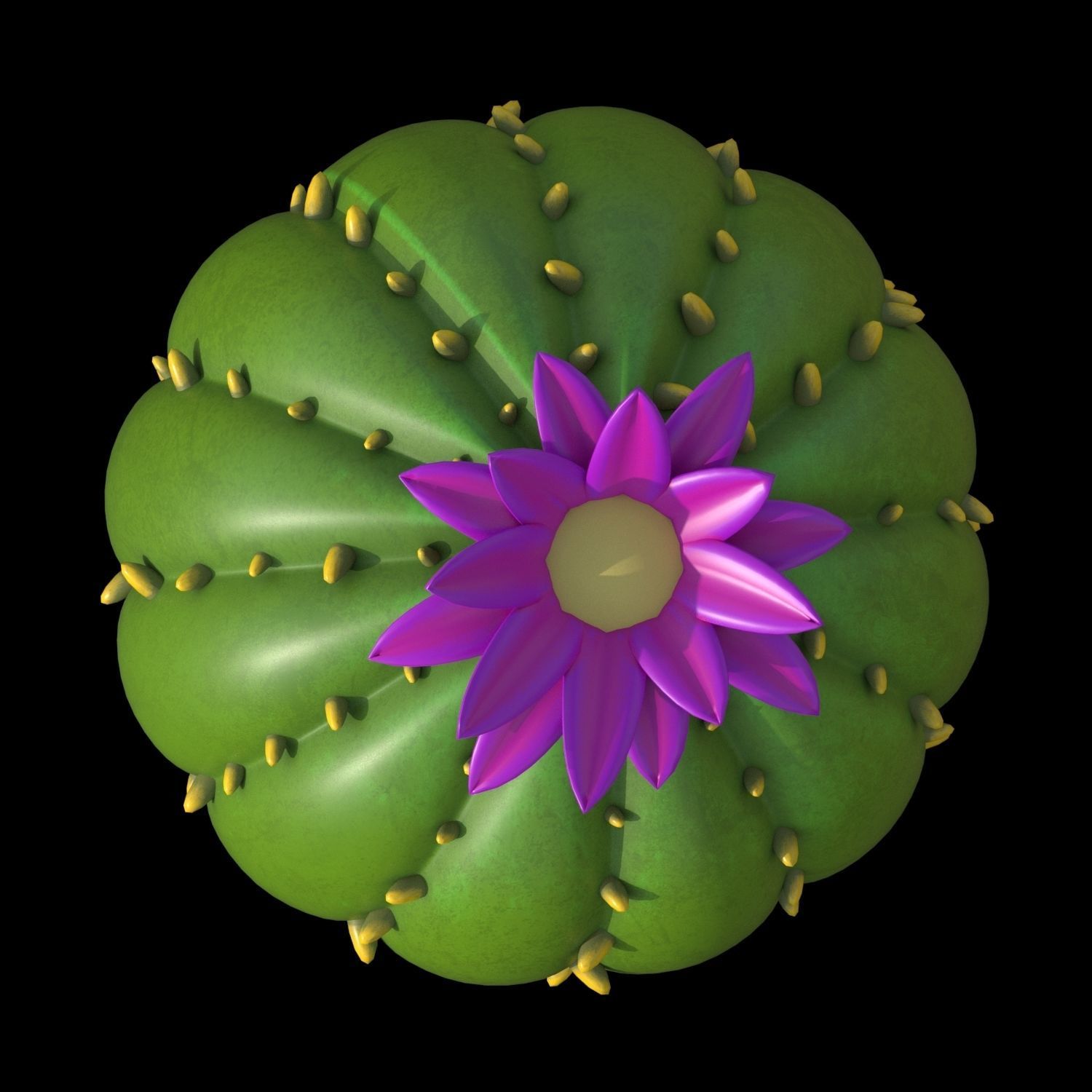 Cartoon cactuses asset 3D model_21