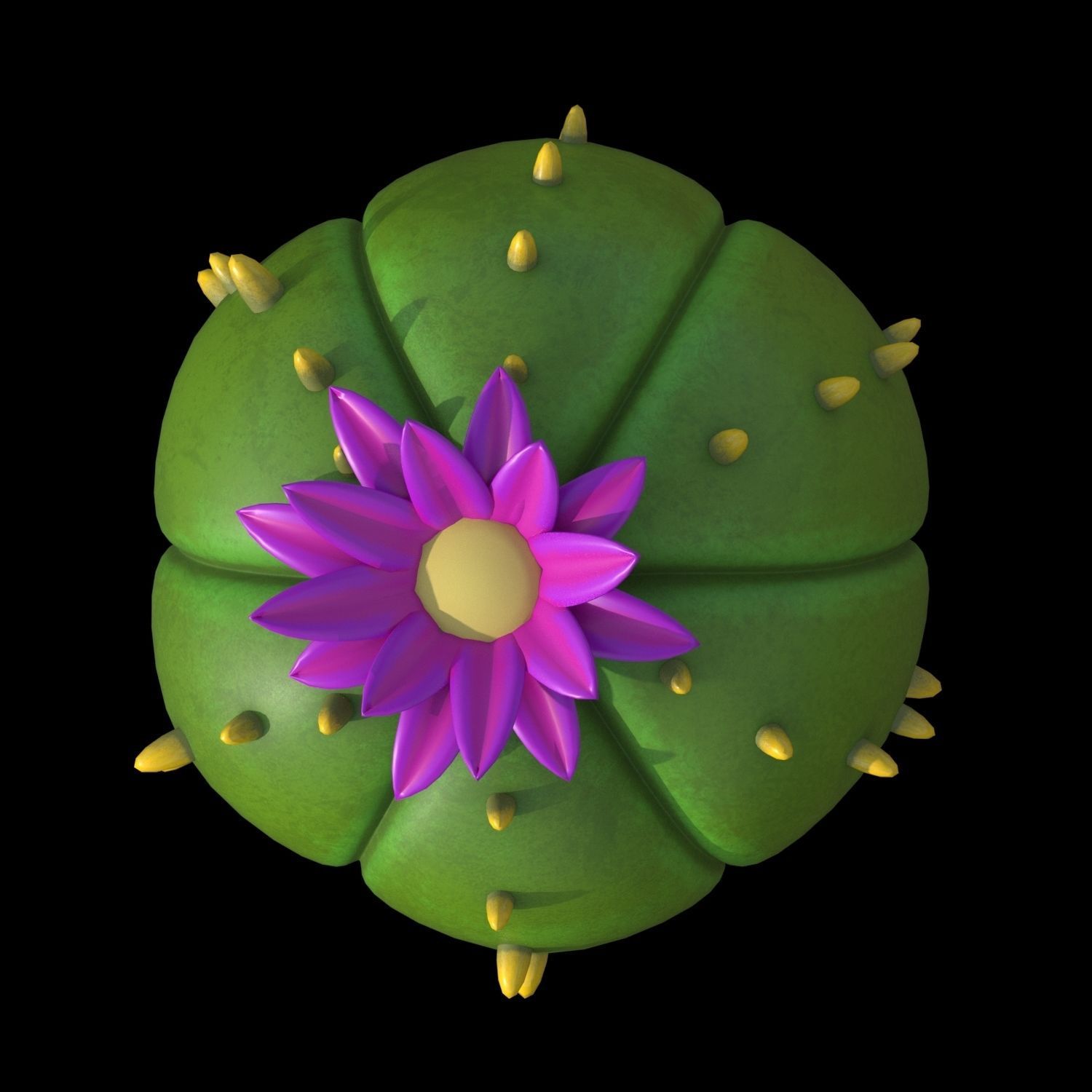 Cartoon cactuses asset 3D model_20