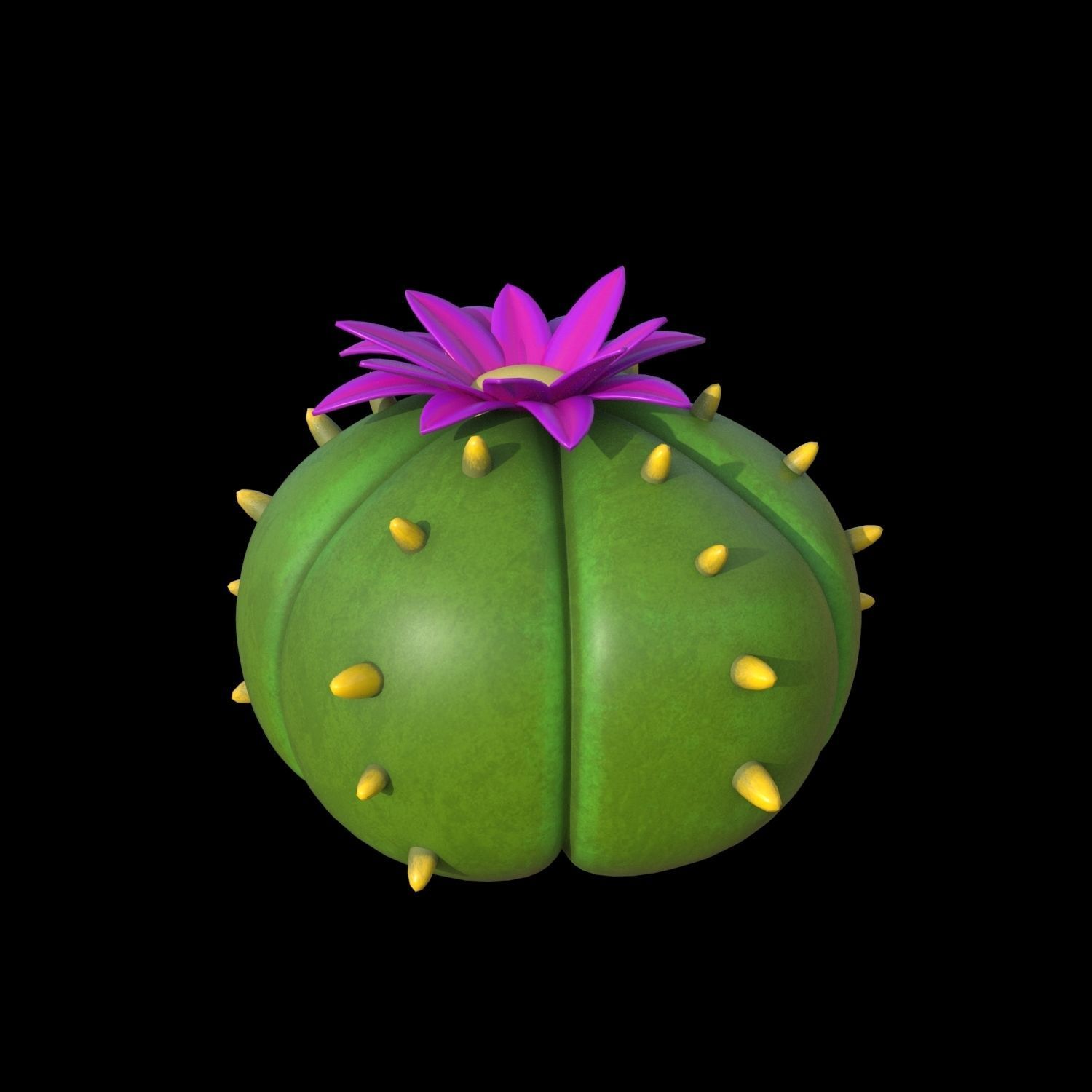 Cartoon cactuses asset 3D model_11