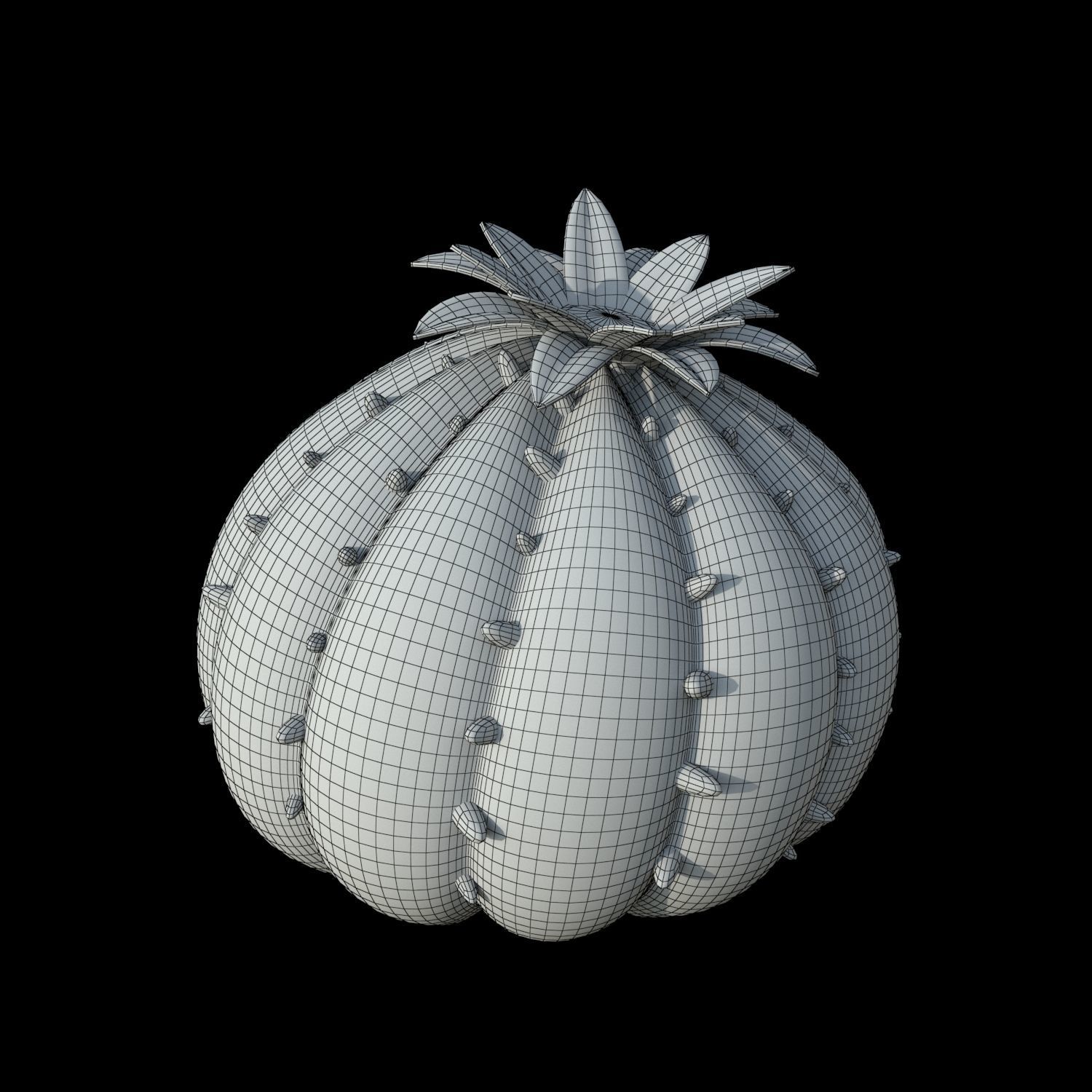 Cartoon cactuses asset 3D model_13