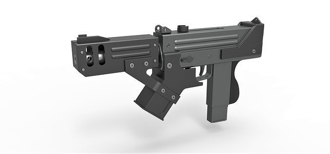 Submachine gun modified MAC-10 from the movie Blade 2 2002 3D model