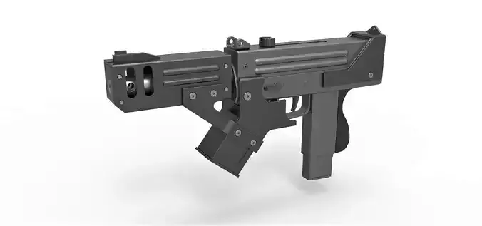 Submachine gun modified MAC-10 from the movie Blade 2 2002 3D model